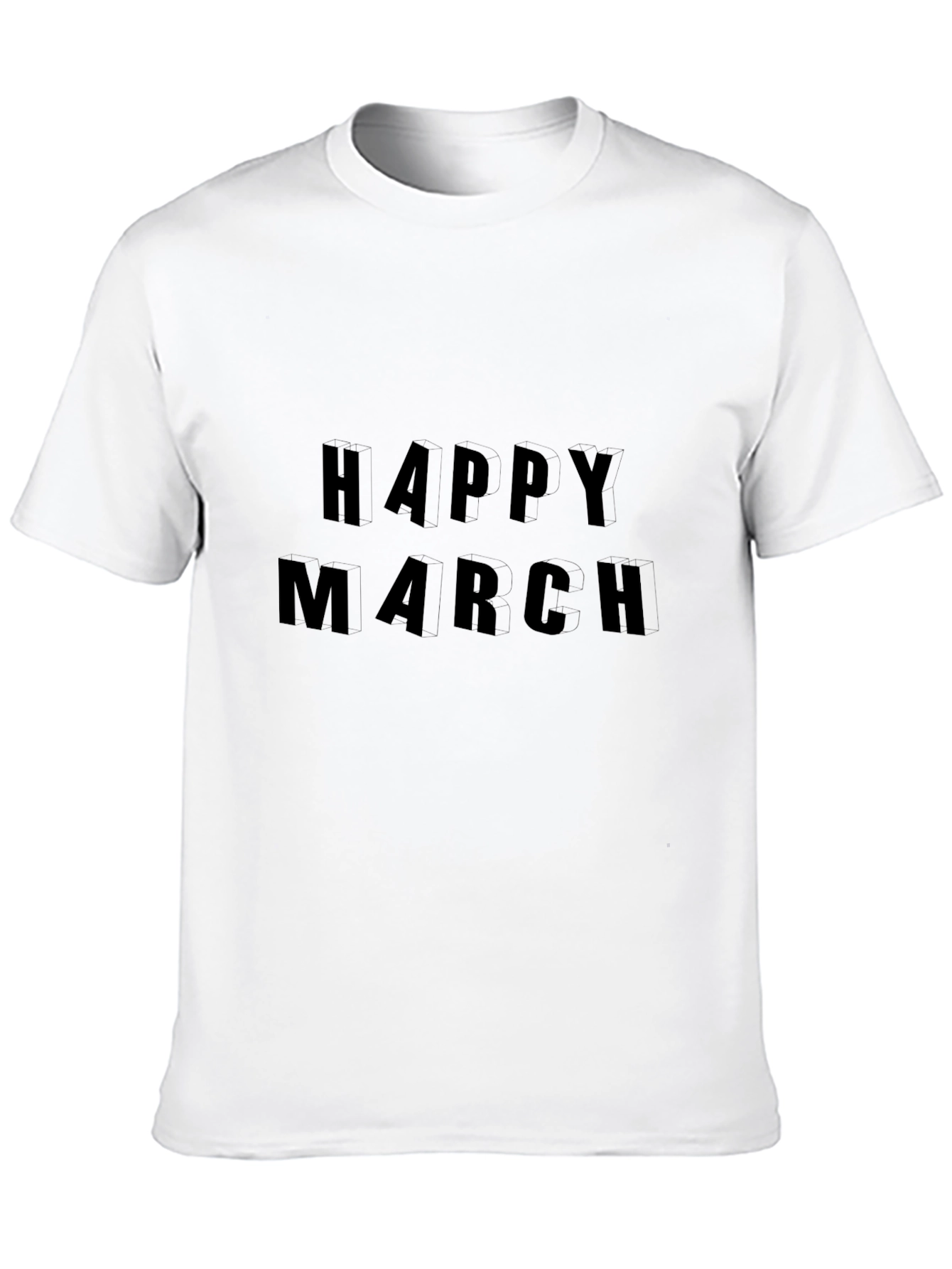 Happy March Black T-Shirt