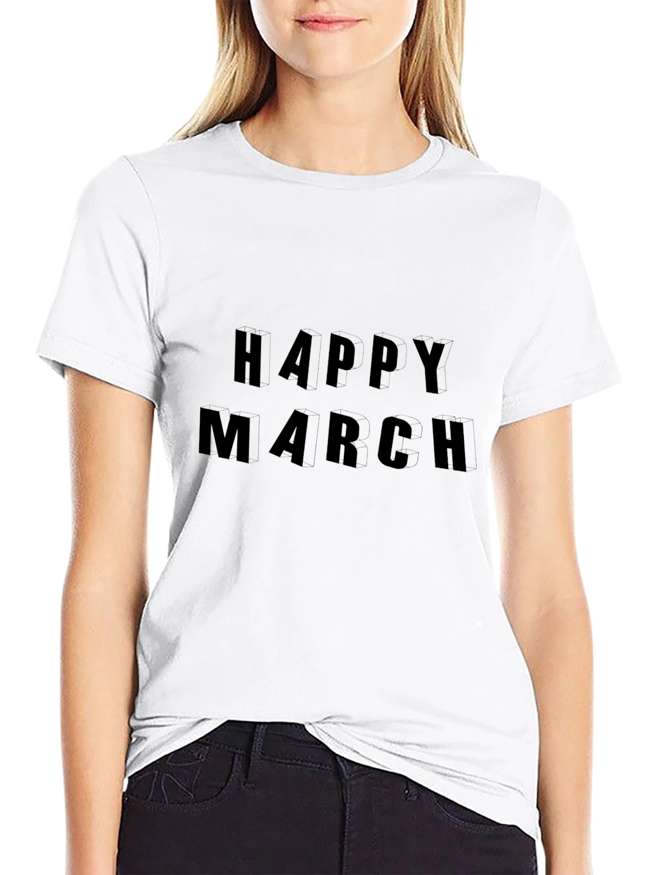 Happy March Black T-Shirt