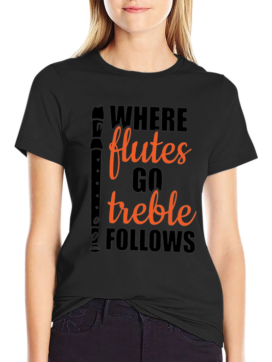 Flute Treble Follows Graphic T-Shirt