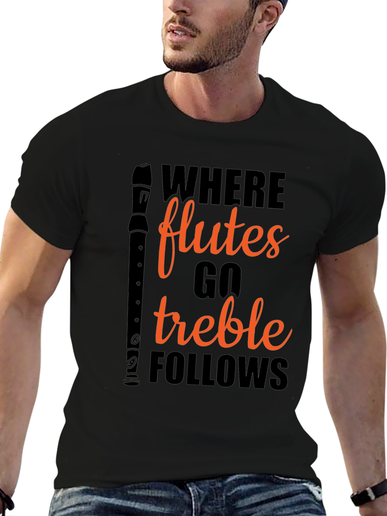 Flute Treble Follows Graphic T-Shirt