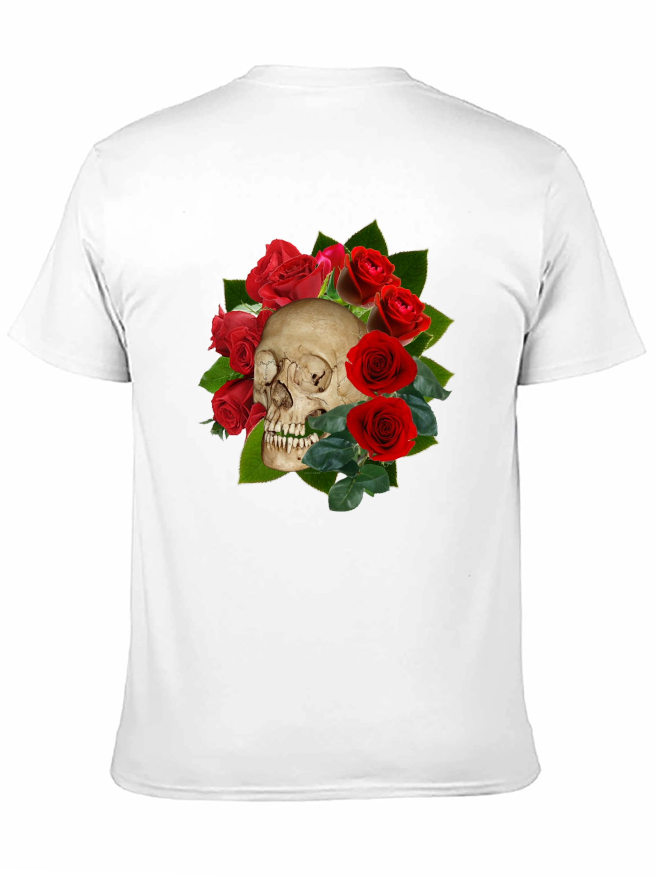Skull & Roses Graphic T-Shirt - Gothic Style