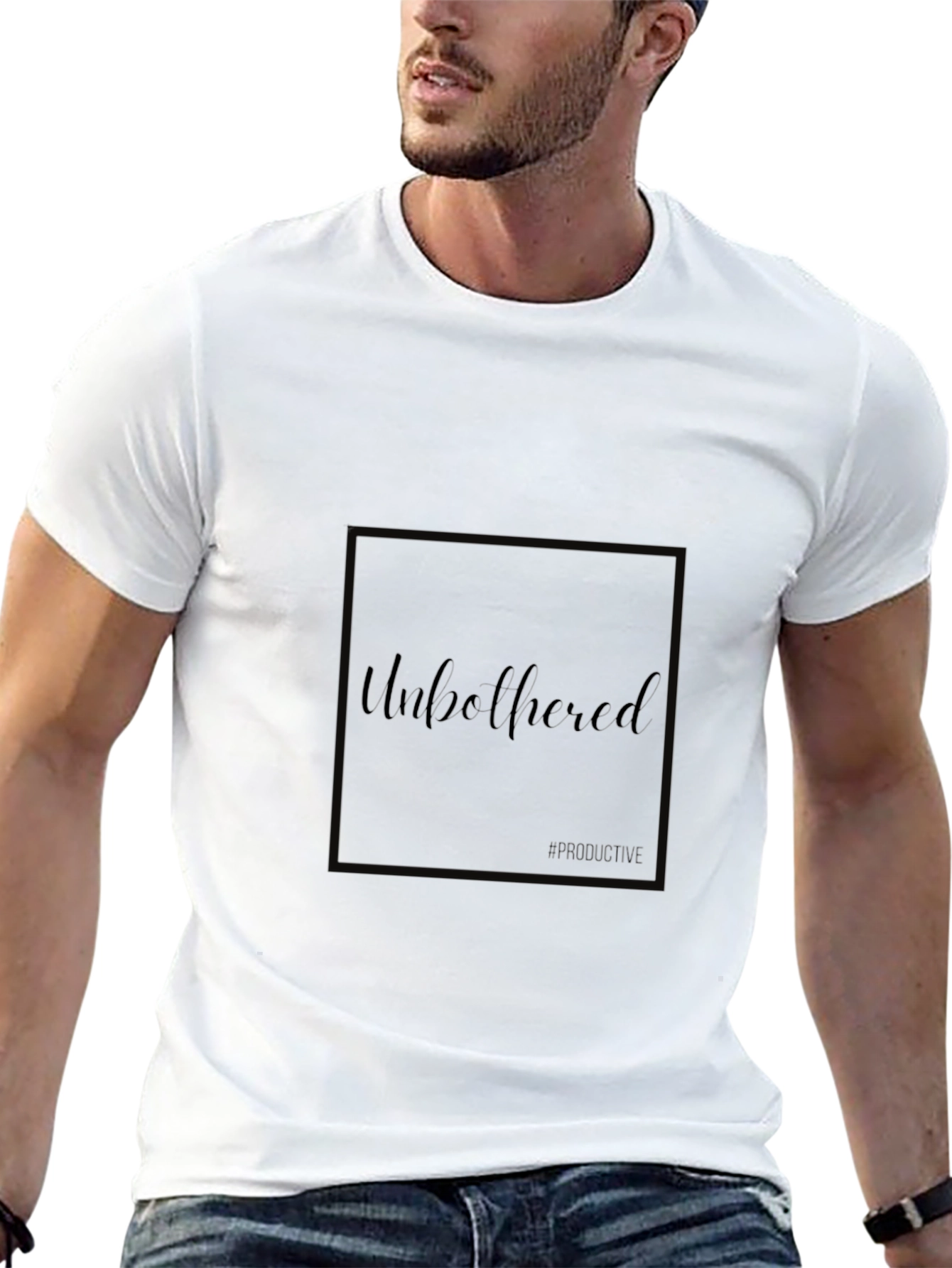 Unbothered Black T-Shirt - Modern Casual Fit