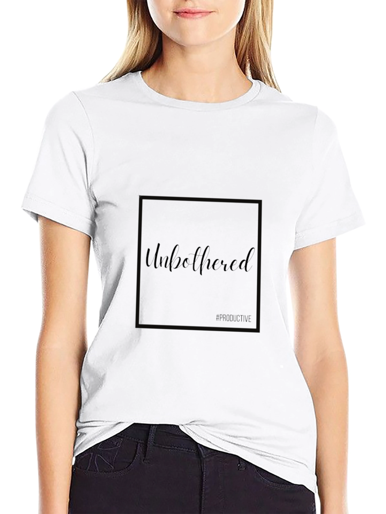 Unbothered Black T-Shirt - Modern Casual Fit