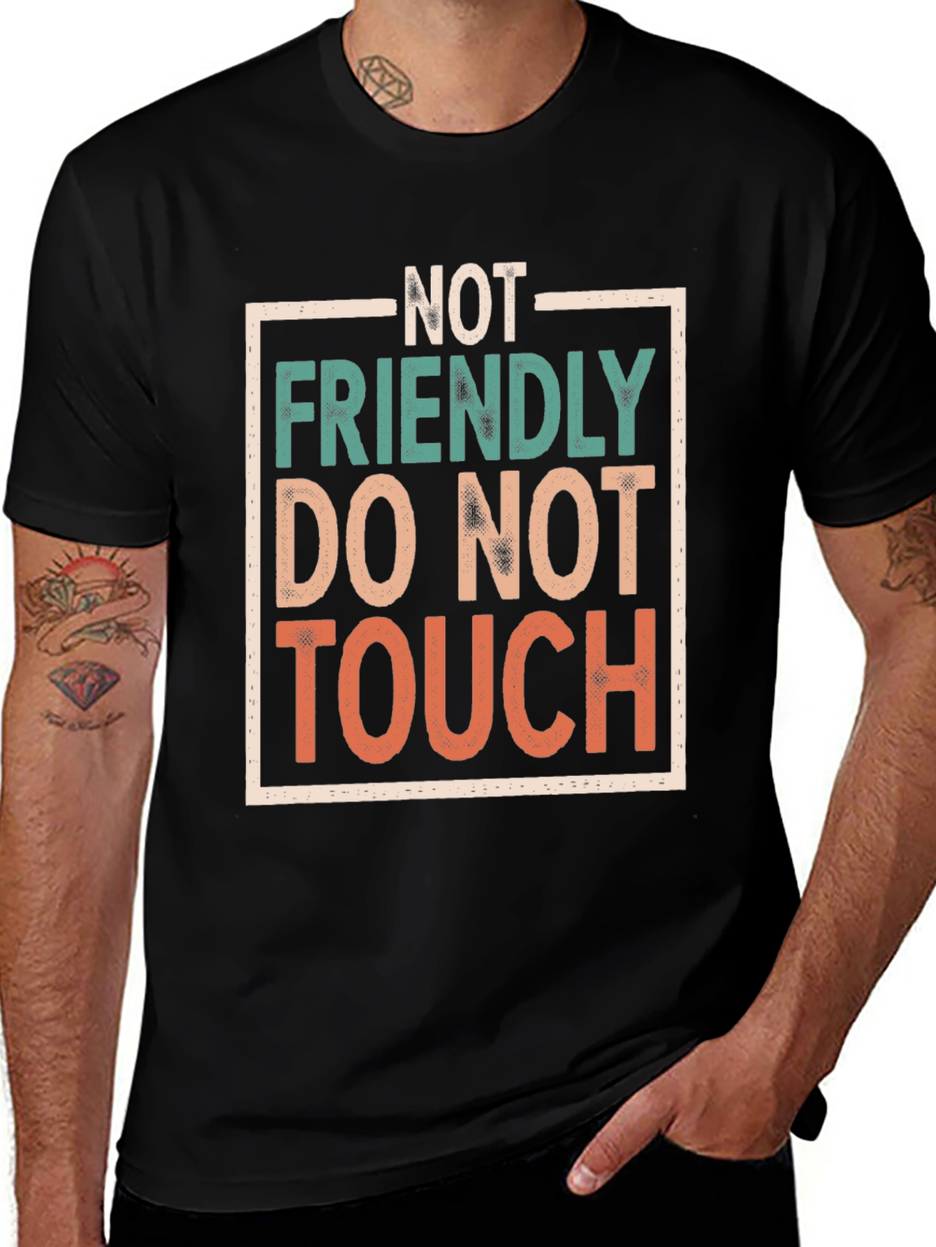 Not Friendly Graphic Tee - Funny Sarcastic T-Shirt