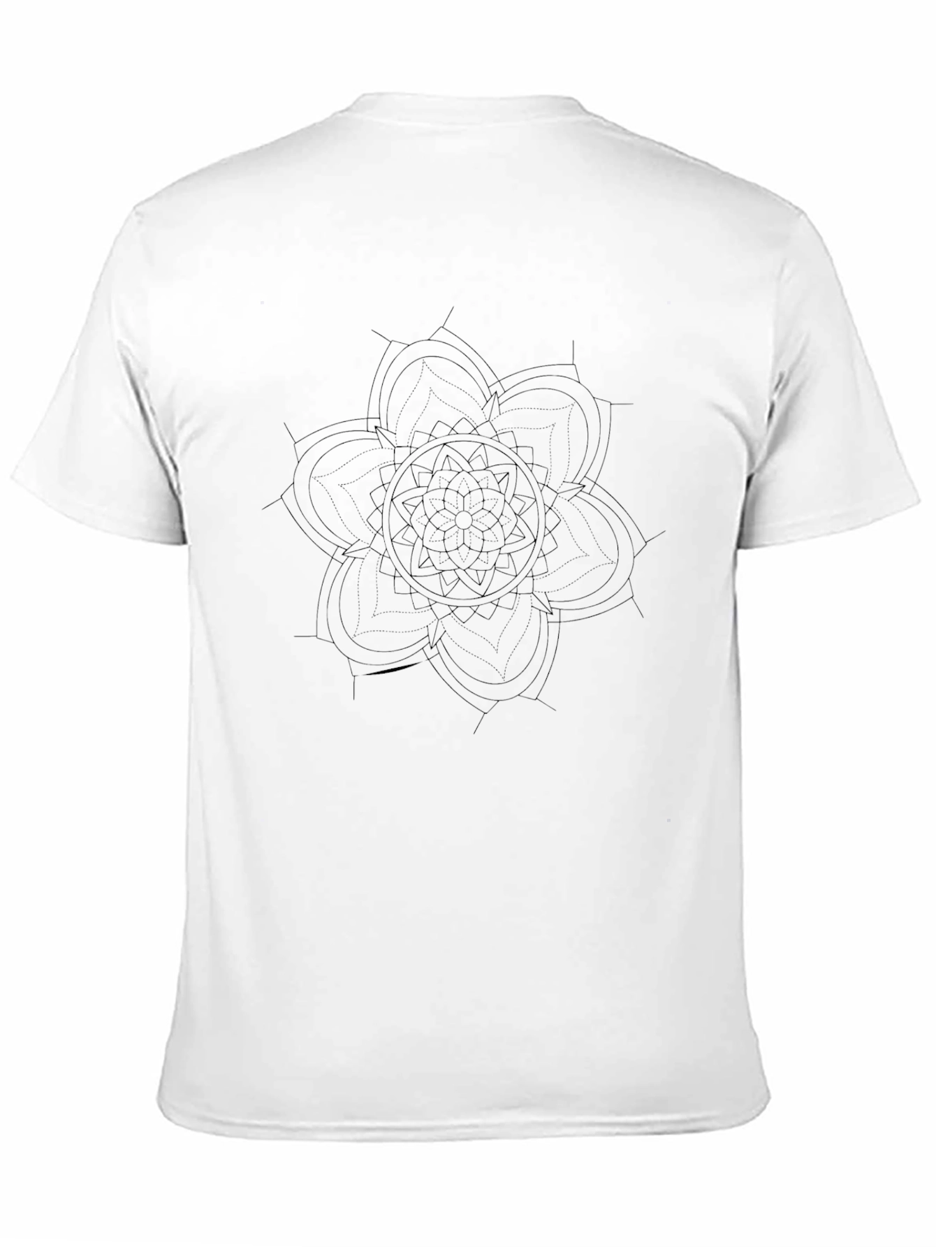 Mens Black Mandala Graphic T-Shirt