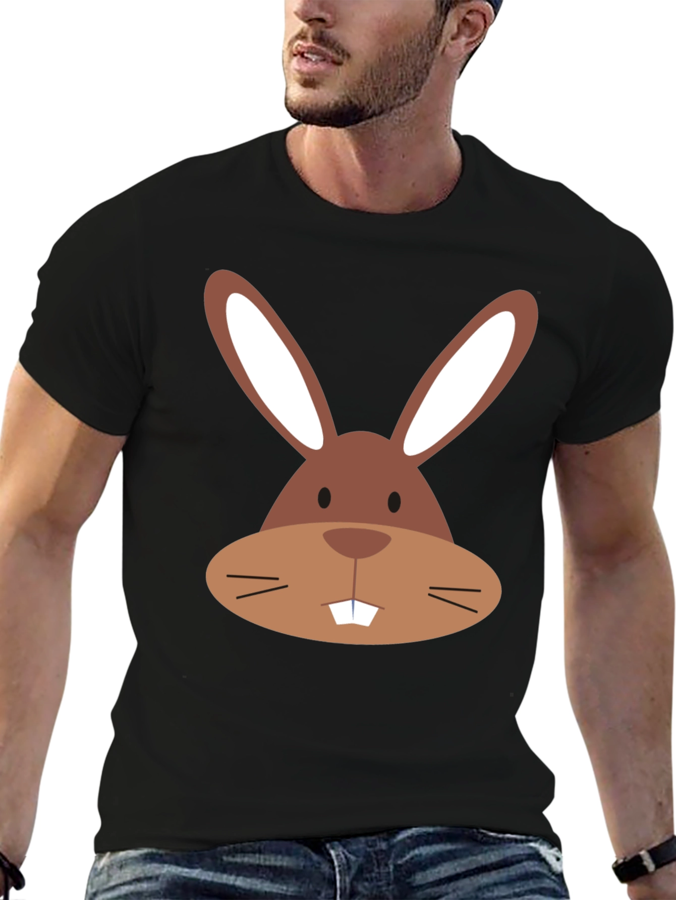 Bunny Face Graphic Tee - Easter Fun!