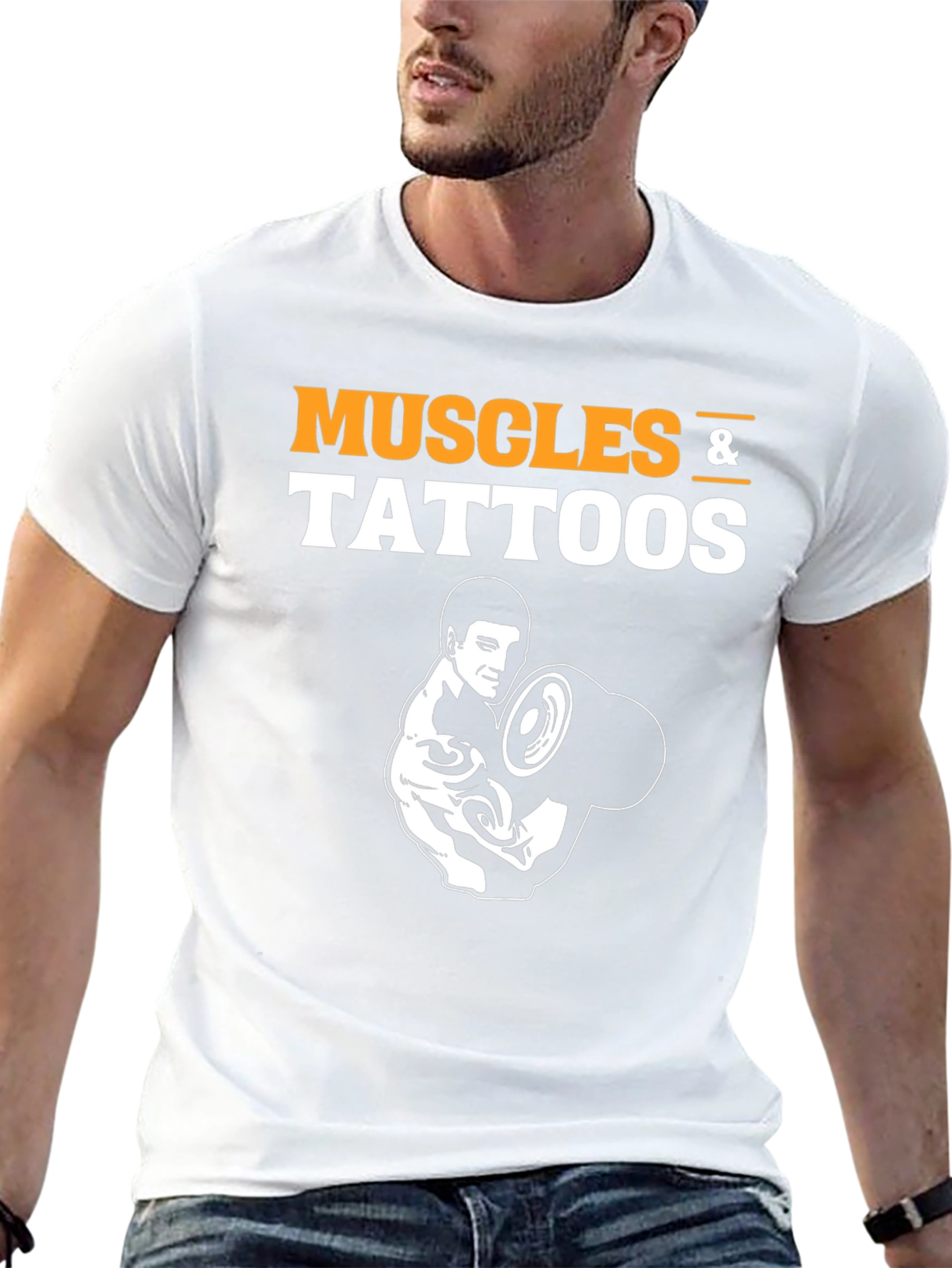 Muscles & Tattoos Black Graphic T-Shirt
