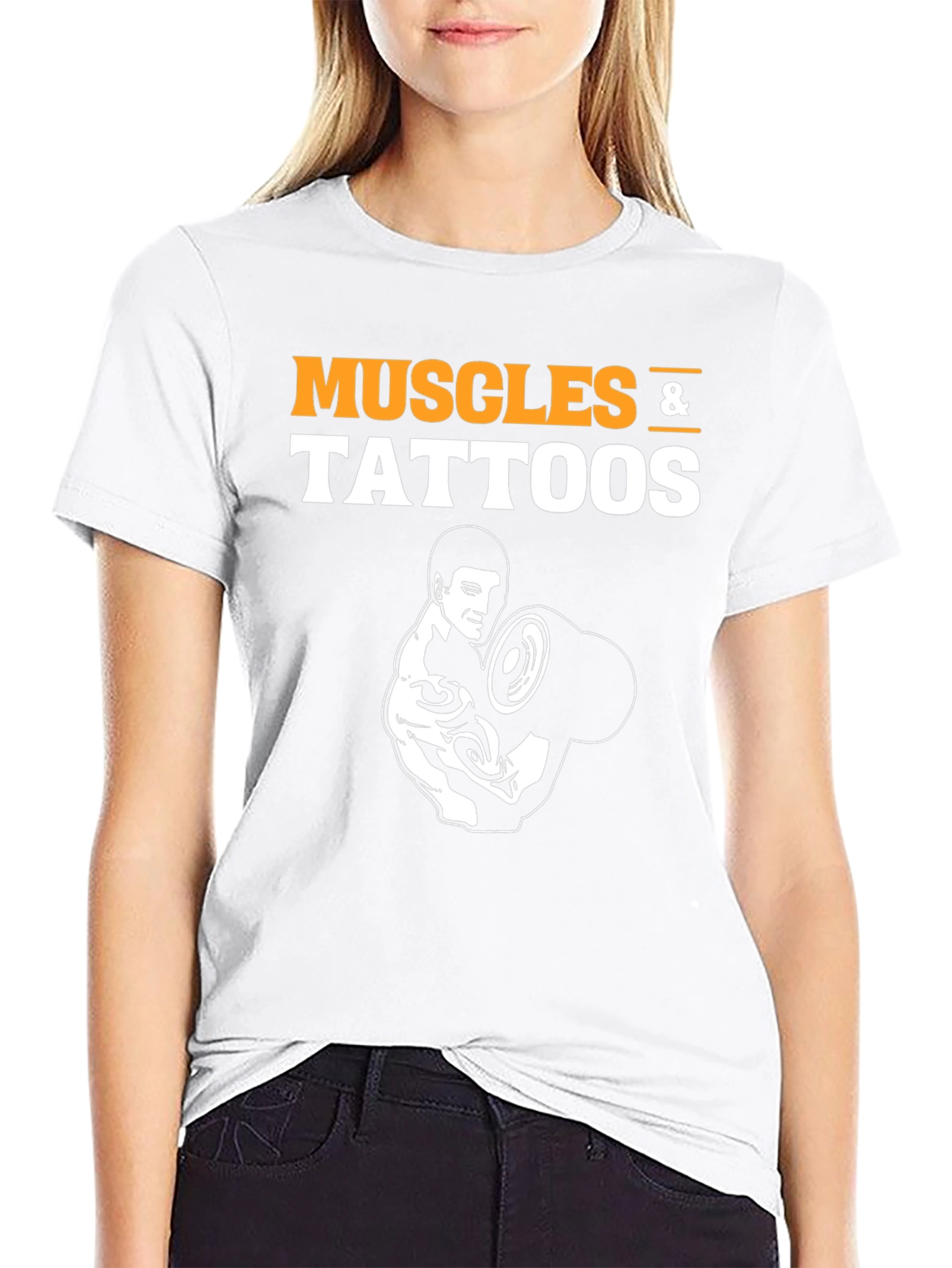 Muscles & Tattoos Black Graphic T-Shirt