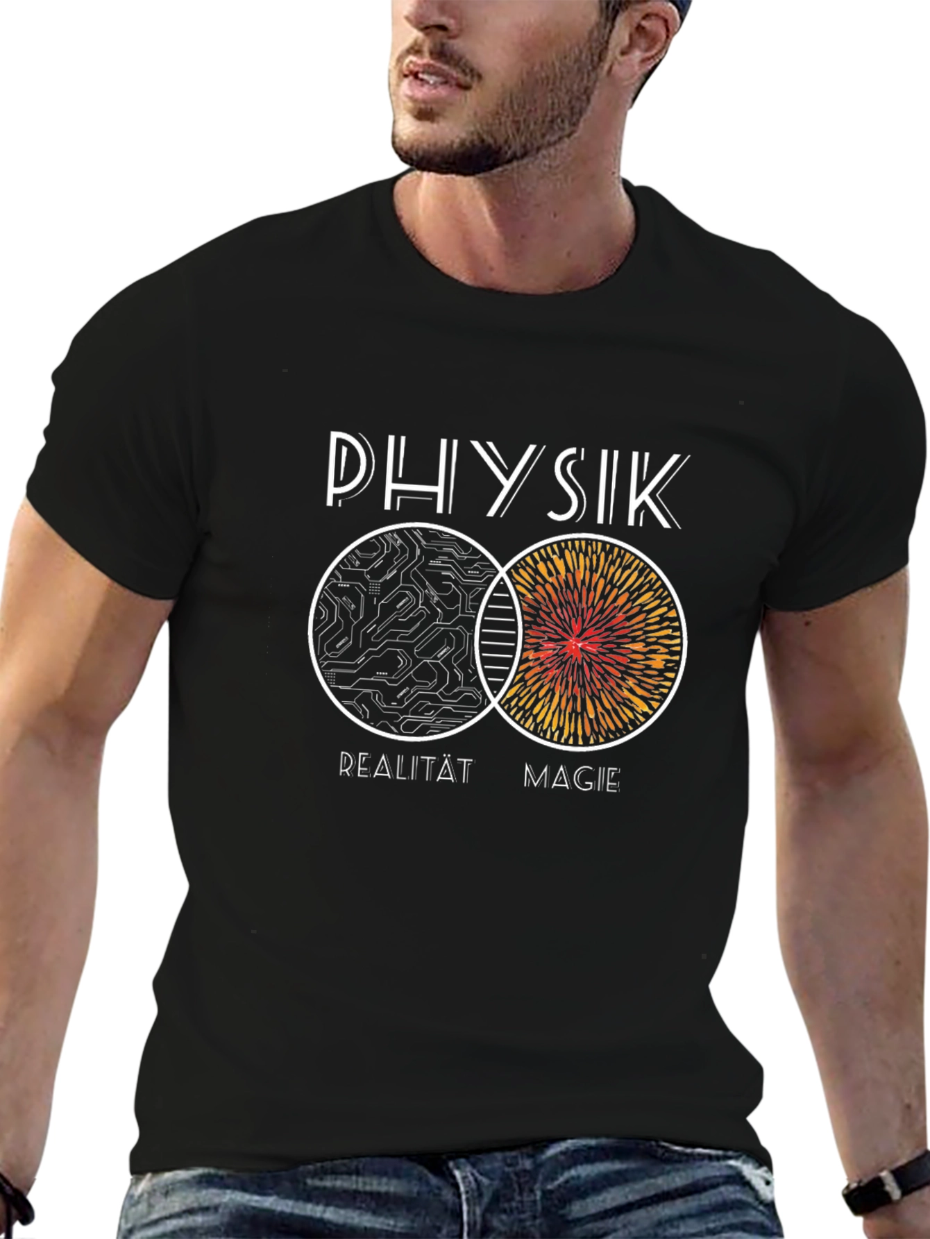Physik Reality & Magic Graphic Tee - Black