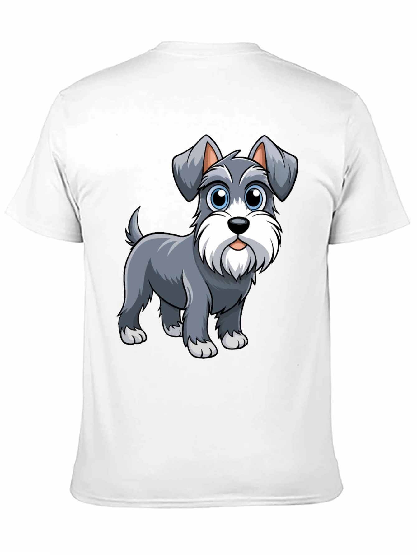 Schnauzer Dog Graphic T-Shirt - Cute Cartoon Dog Tee