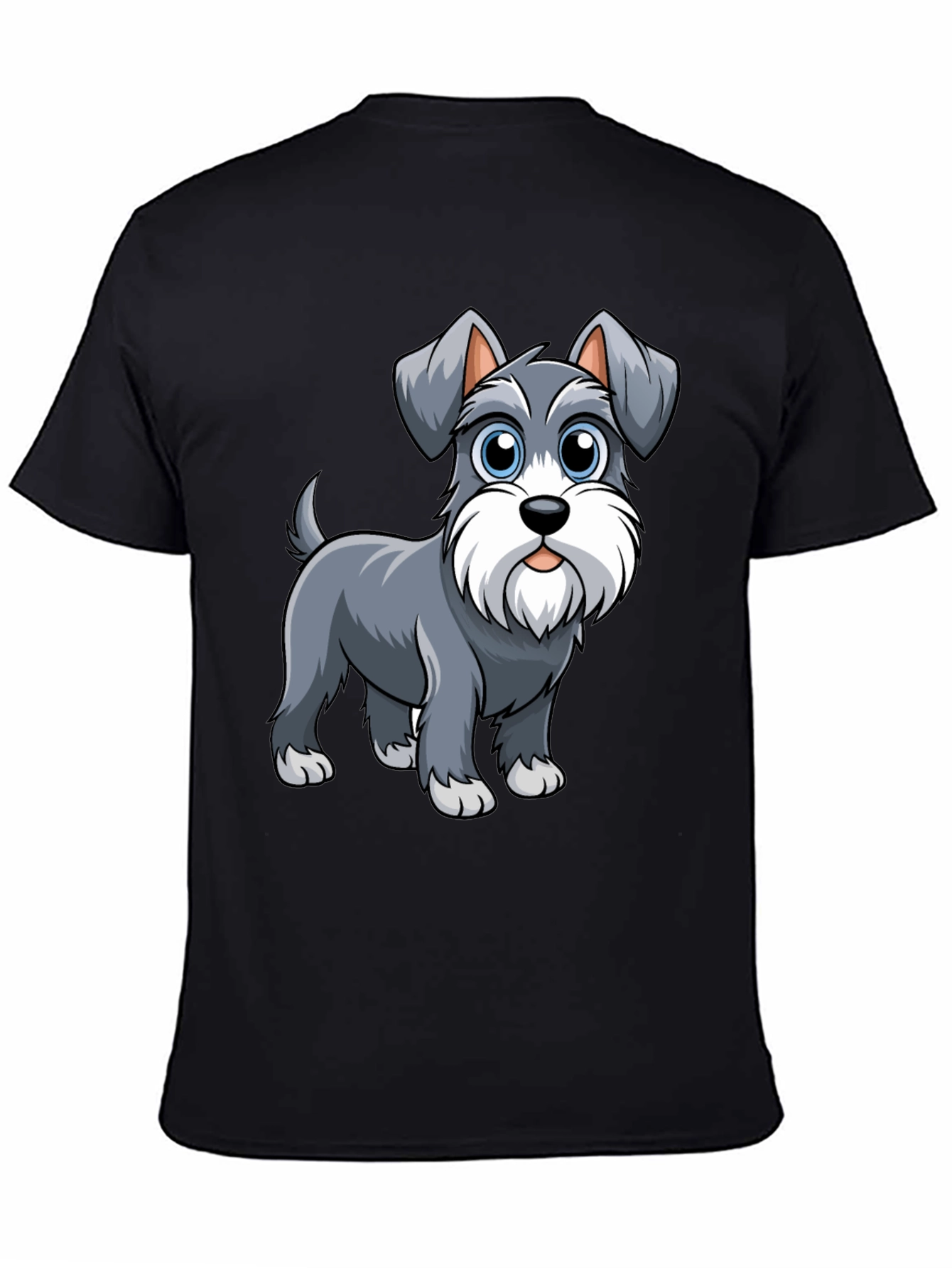Schnauzer Dog Graphic T-Shirt - Cute Cartoon Dog Tee