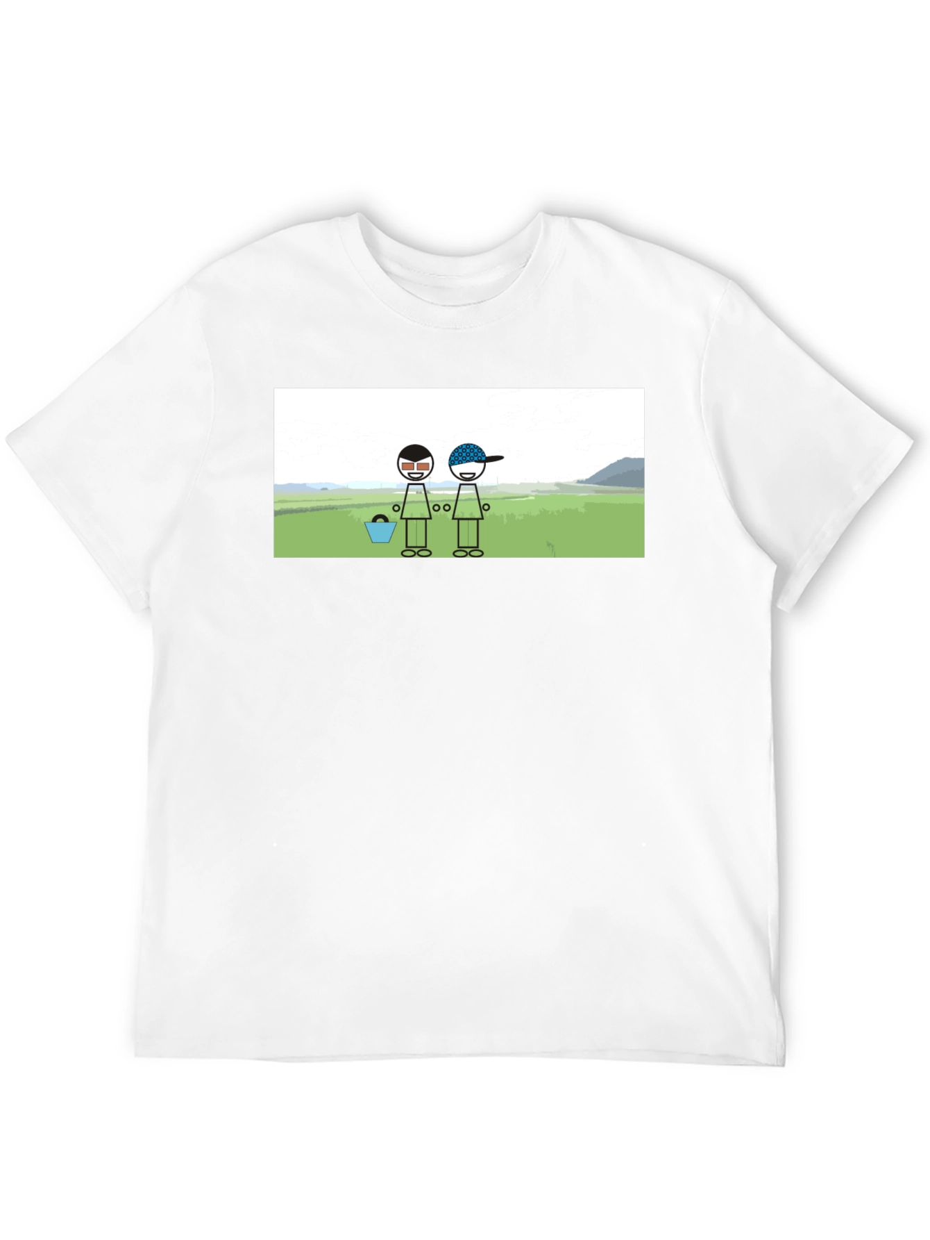 Cartoon Graphic Black Tee
