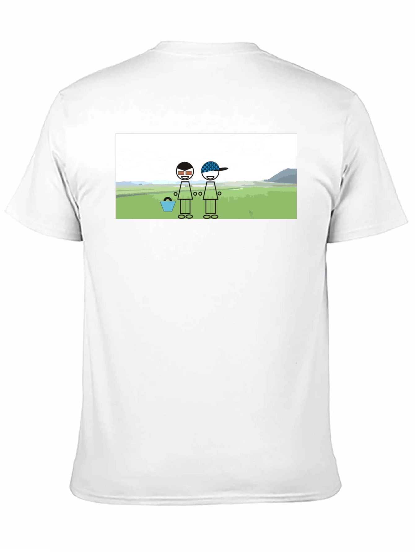 Cartoon Graphic Black Tee