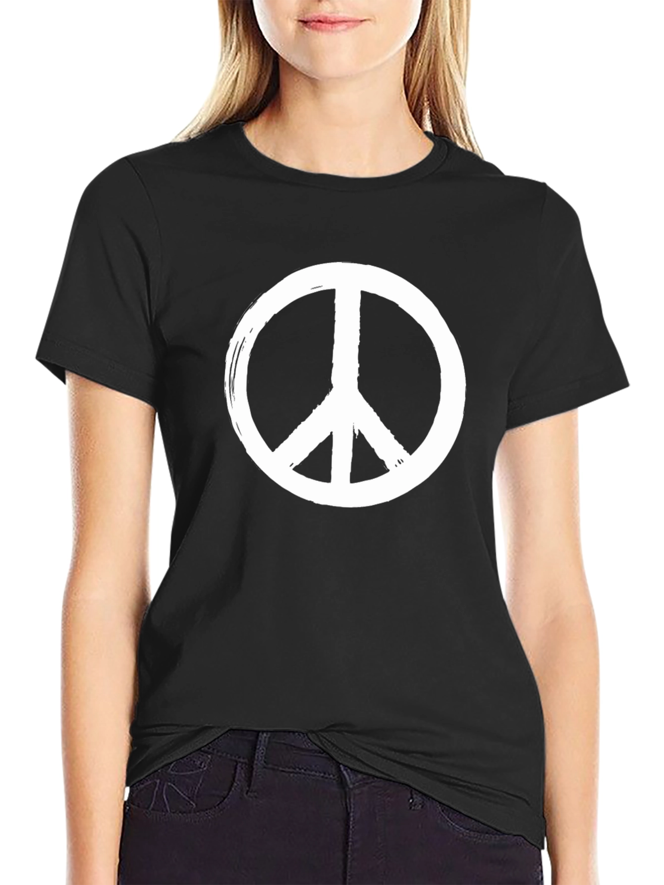 Peace Symbol Black T-Shirt