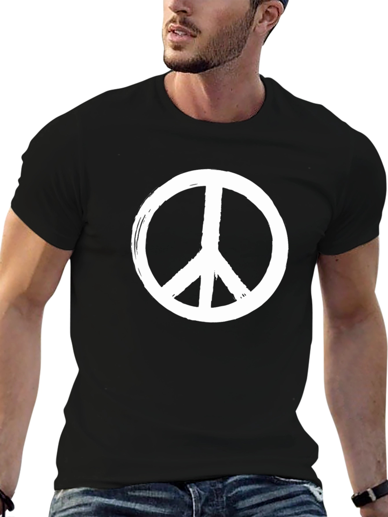 Peace Symbol Black T-Shirt