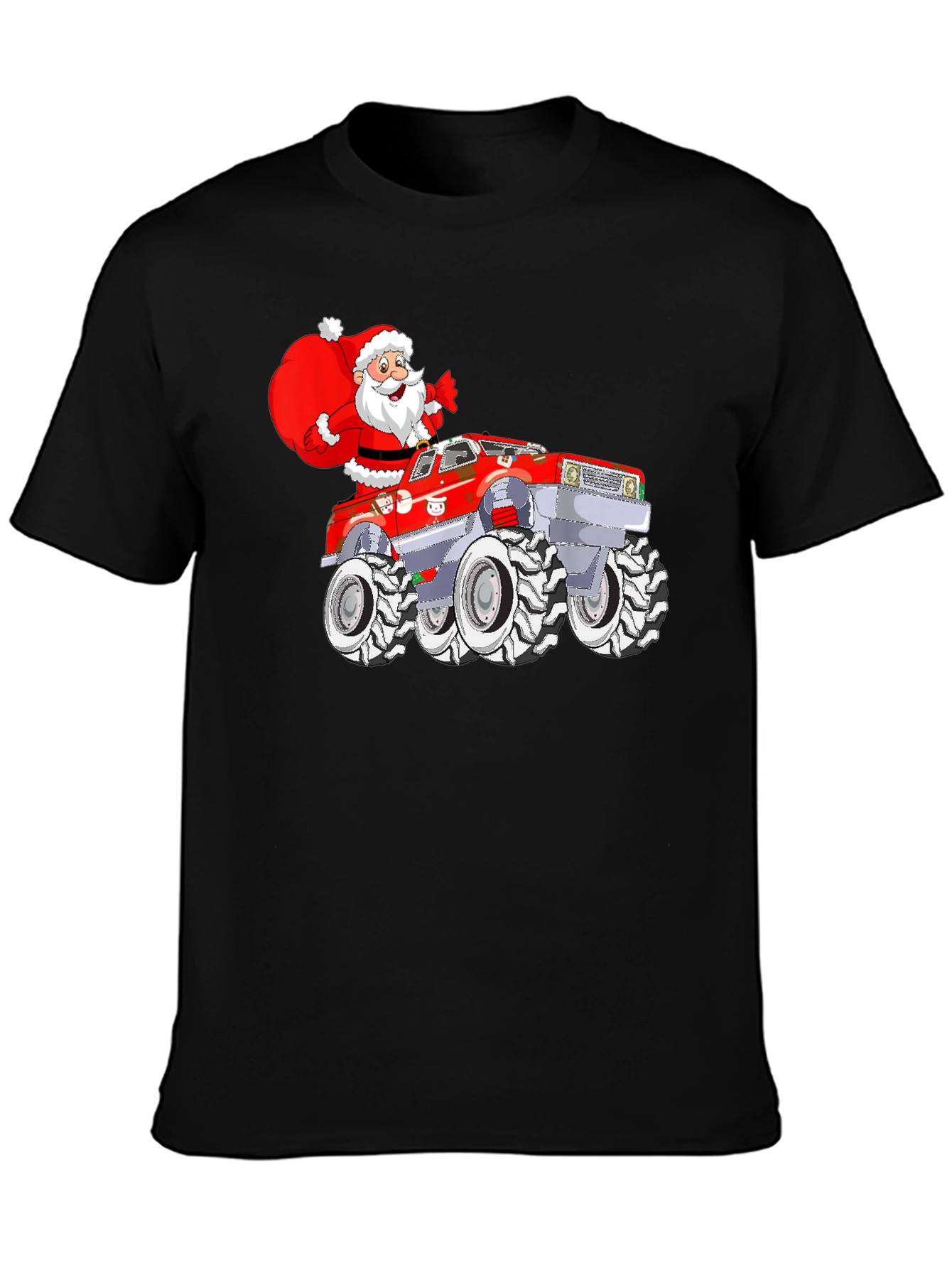 Santa Monster Truck Graphic Tee