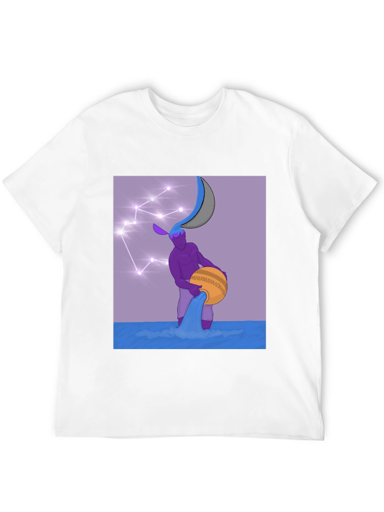 Aquarius Pouring Water Constellation T-Shirt