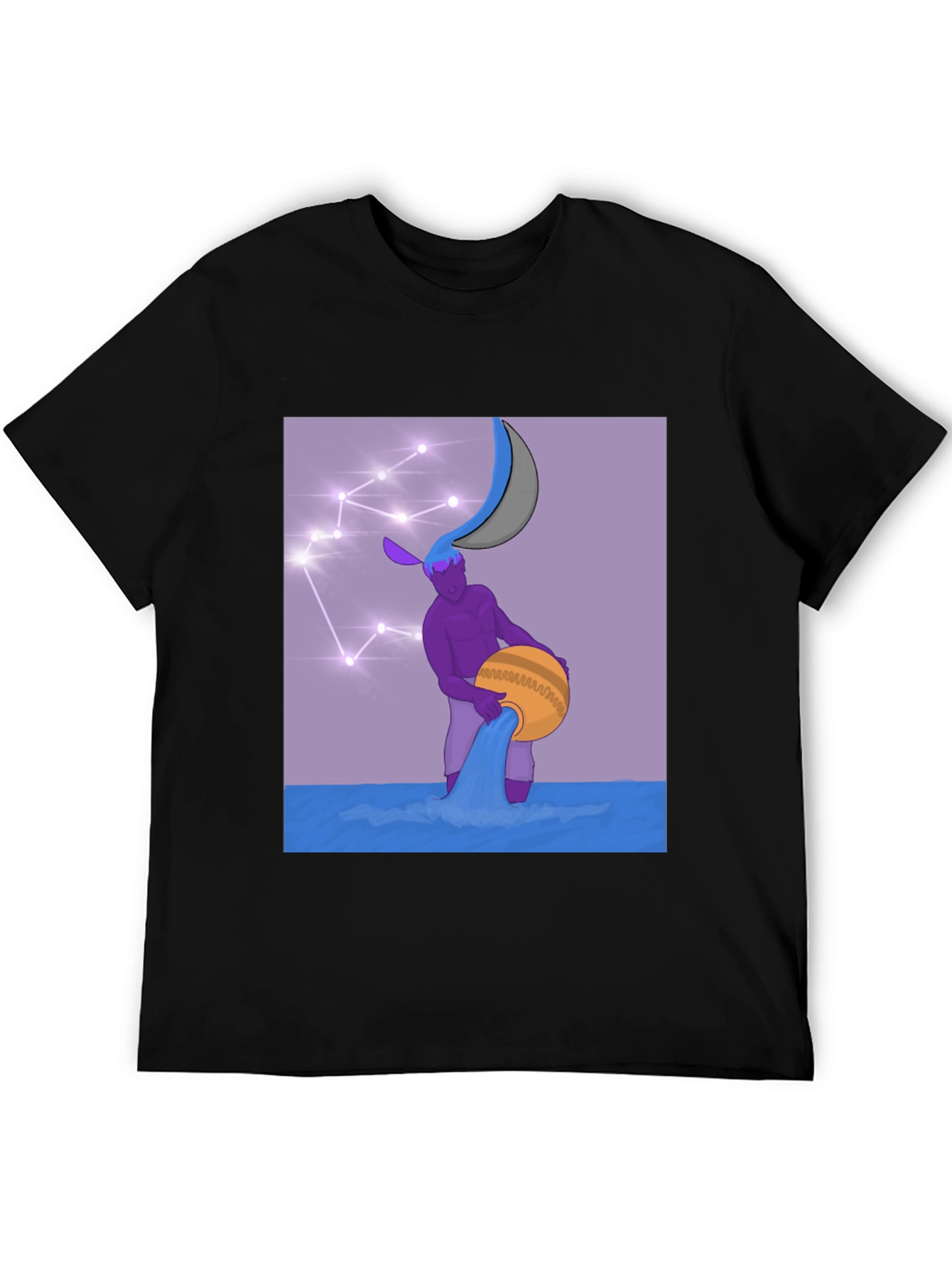 Aquarius Pouring Water Constellation T-Shirt