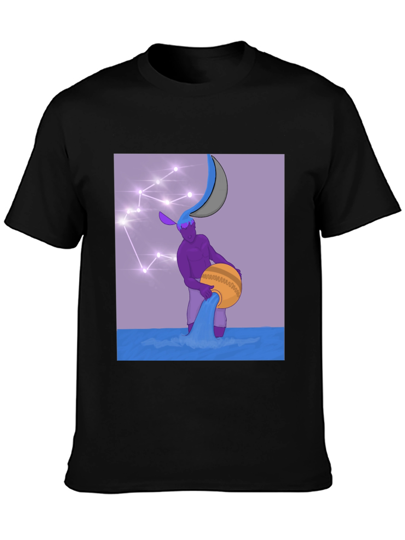Aquarius Pouring Water Constellation T-Shirt