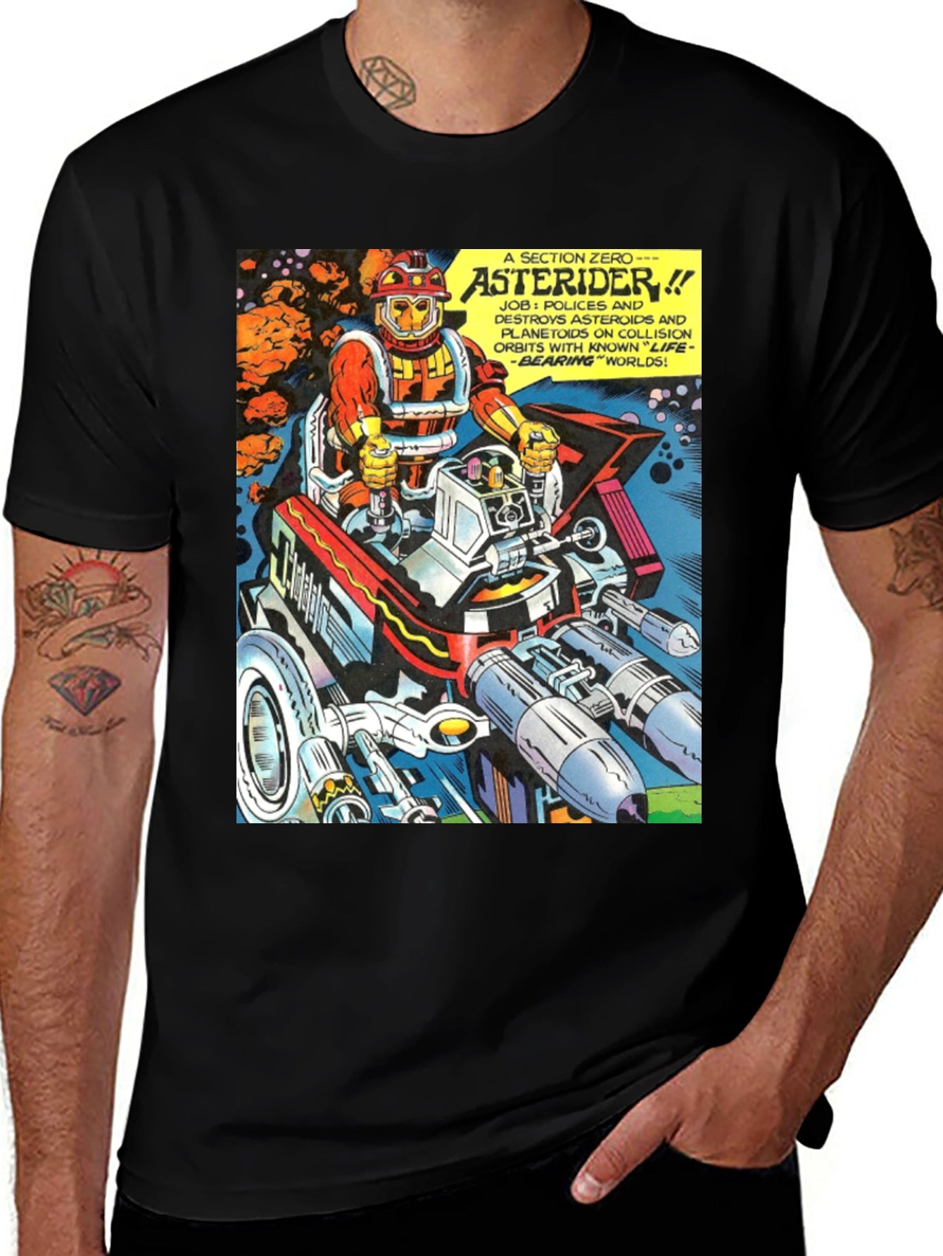 Asterider Comic T-Shirt - Space Patrol Tee