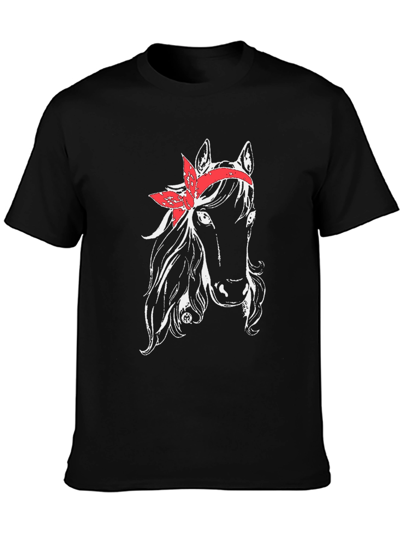 Horse Bandana T-Shirt - Cool Graphic Tee