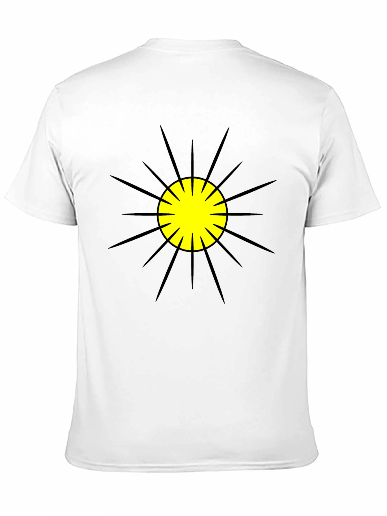 Black T-Shirt with Sunburst Graphic