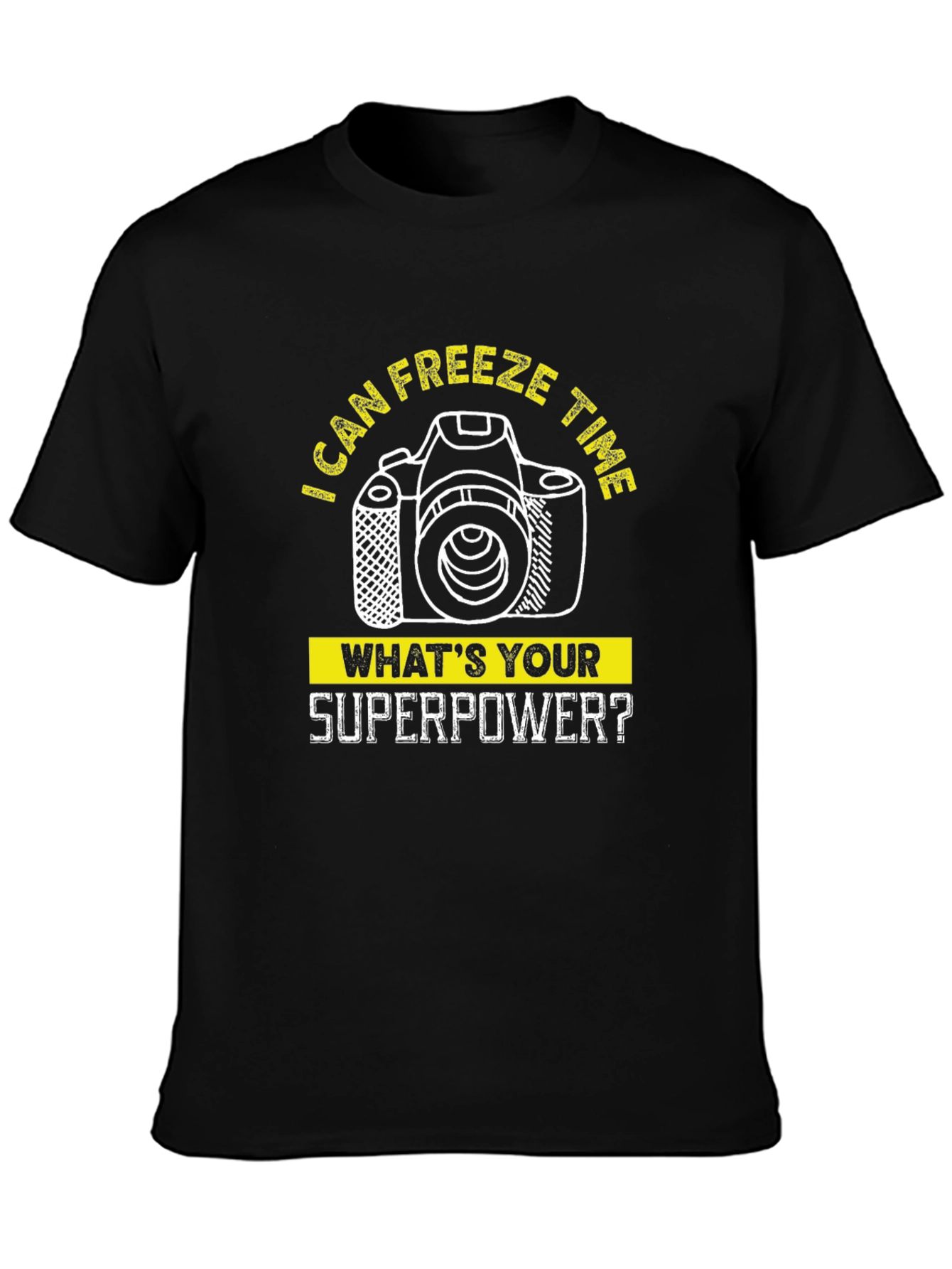 Freeze Time Camera Graphic Tee - Photographer Superpower