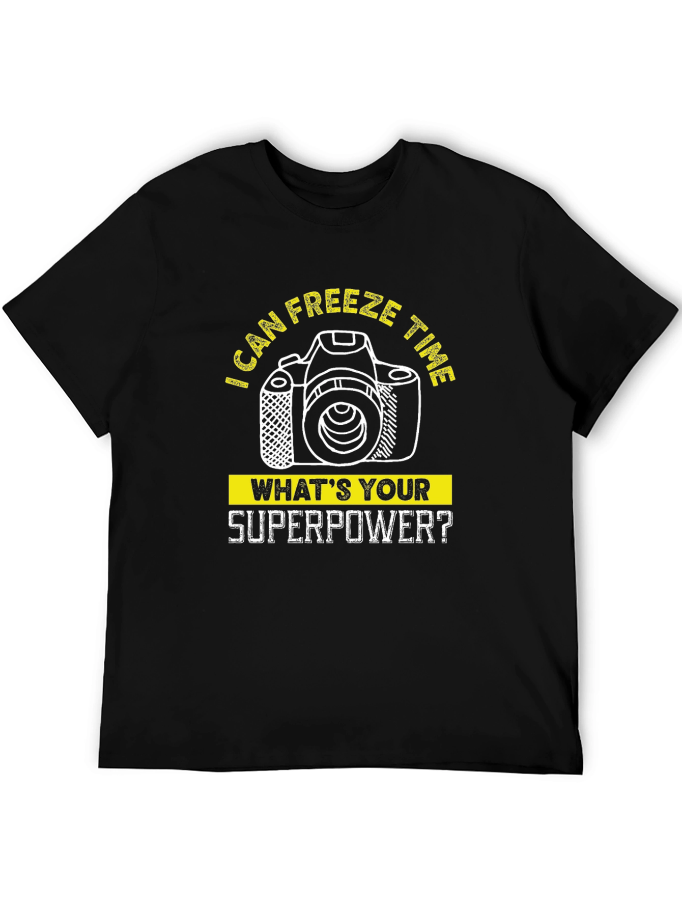 Freeze Time Camera Graphic Tee - Photographer Superpower