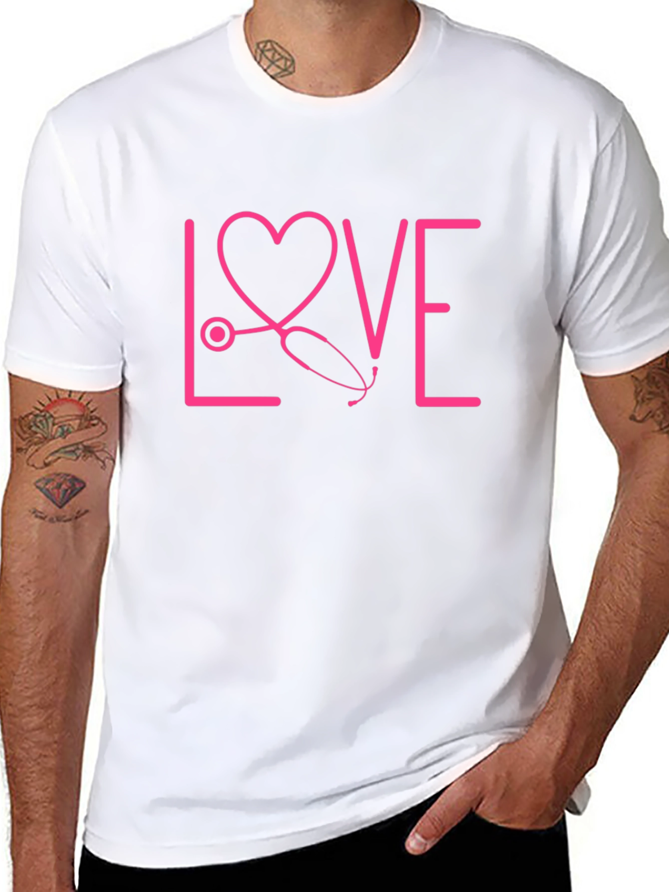 Nurse Love Stethoscope Graphic Tee