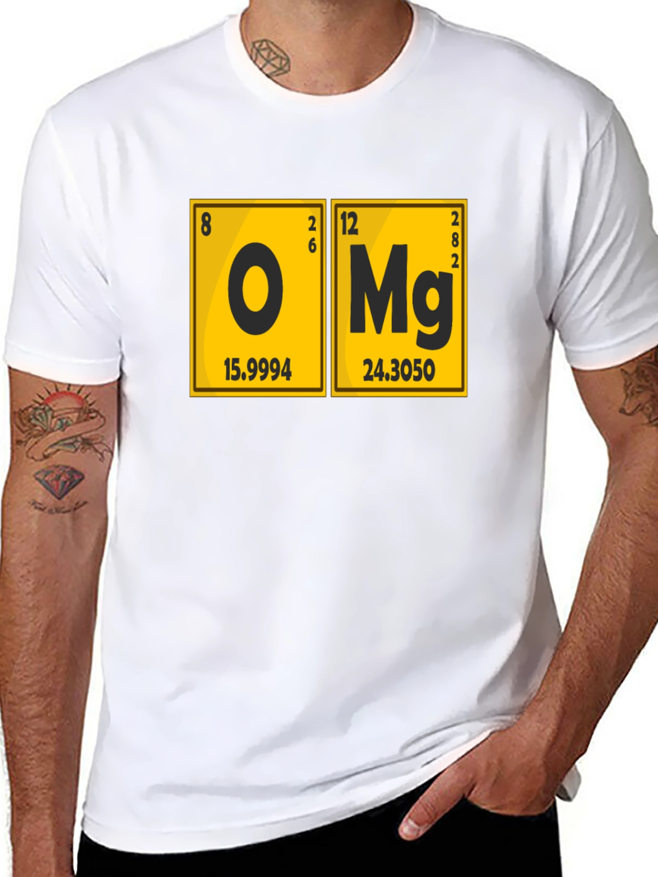 OMG Periodic Table Black Graphic T-Shirt