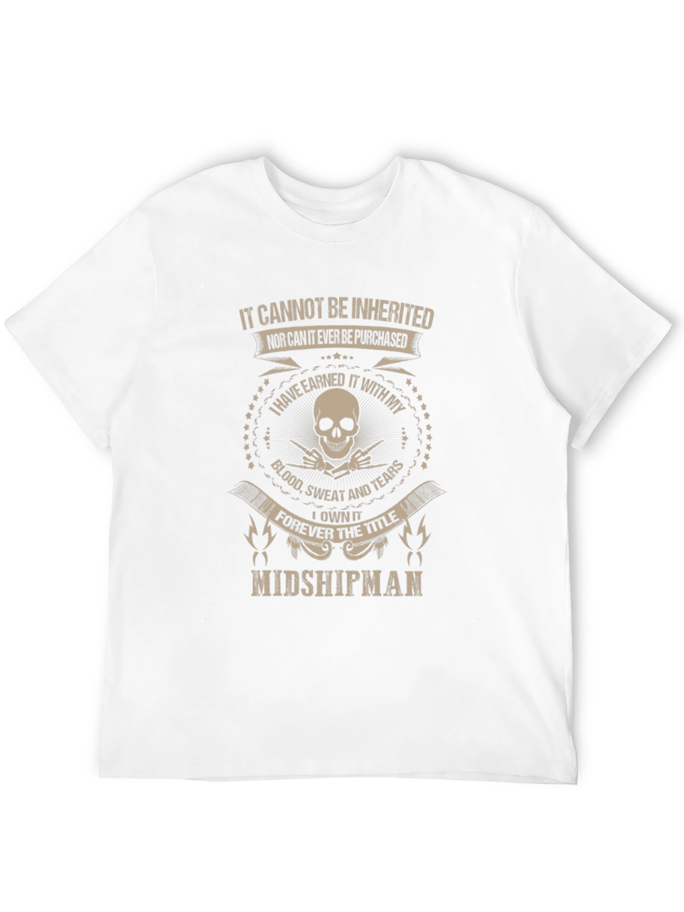 Midshipman Earned It T-Shirt - Skull Design