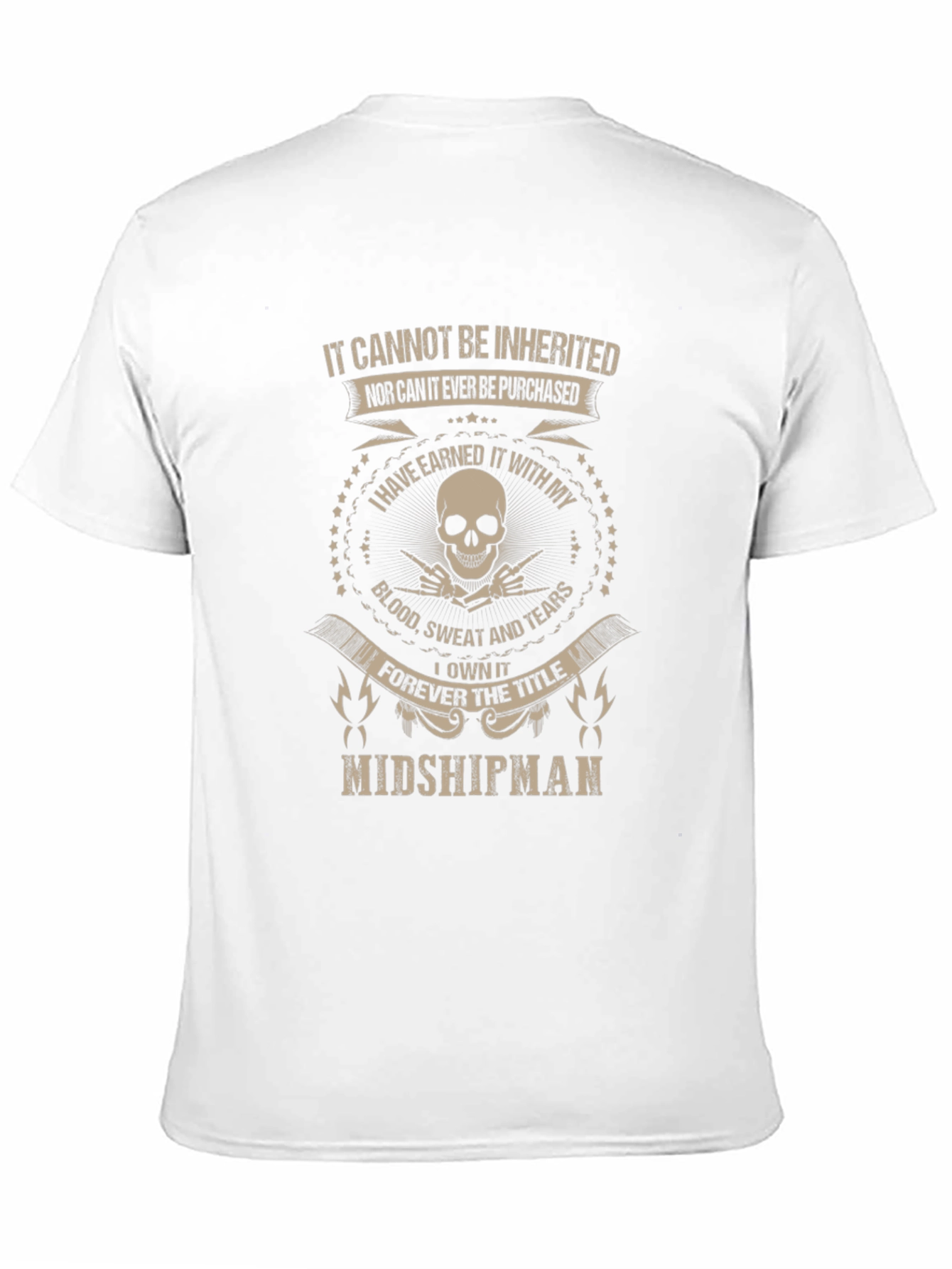Midshipman Earned It T-Shirt - Skull Design
