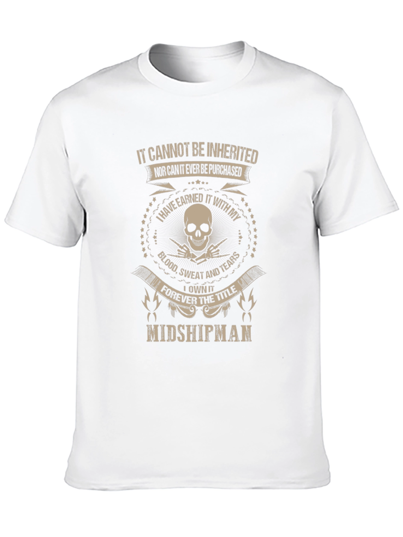 Midshipman Earned It T-Shirt - Skull Design