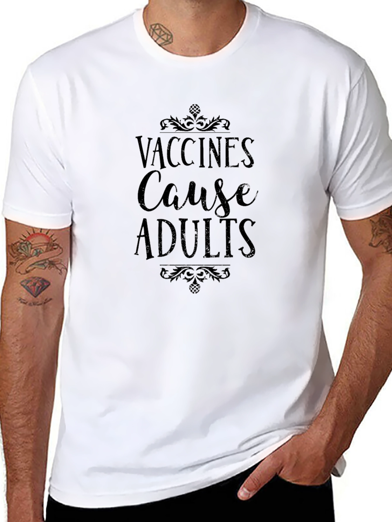Vaccines Cause Adults Graphic T-Shirt