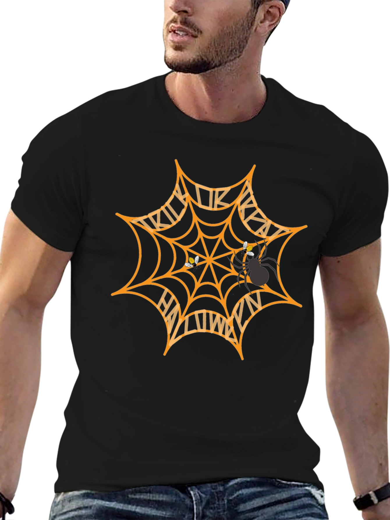 Spooky Spiderweb Halloween T-Shirt