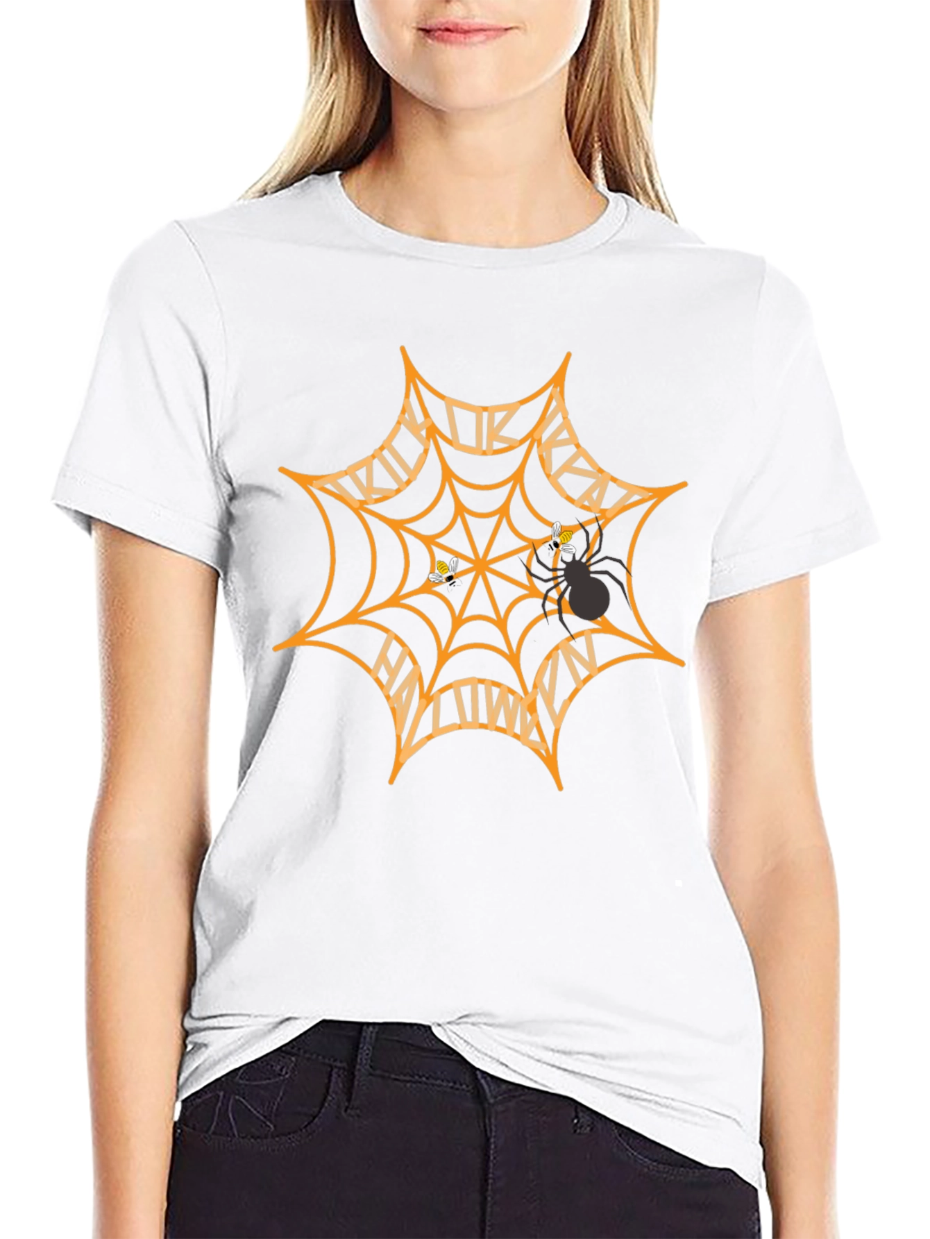 Spooky Spiderweb Halloween T-Shirt