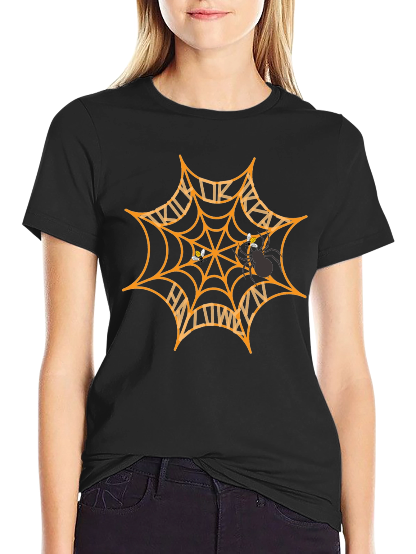 Spooky Spiderweb Halloween T-Shirt