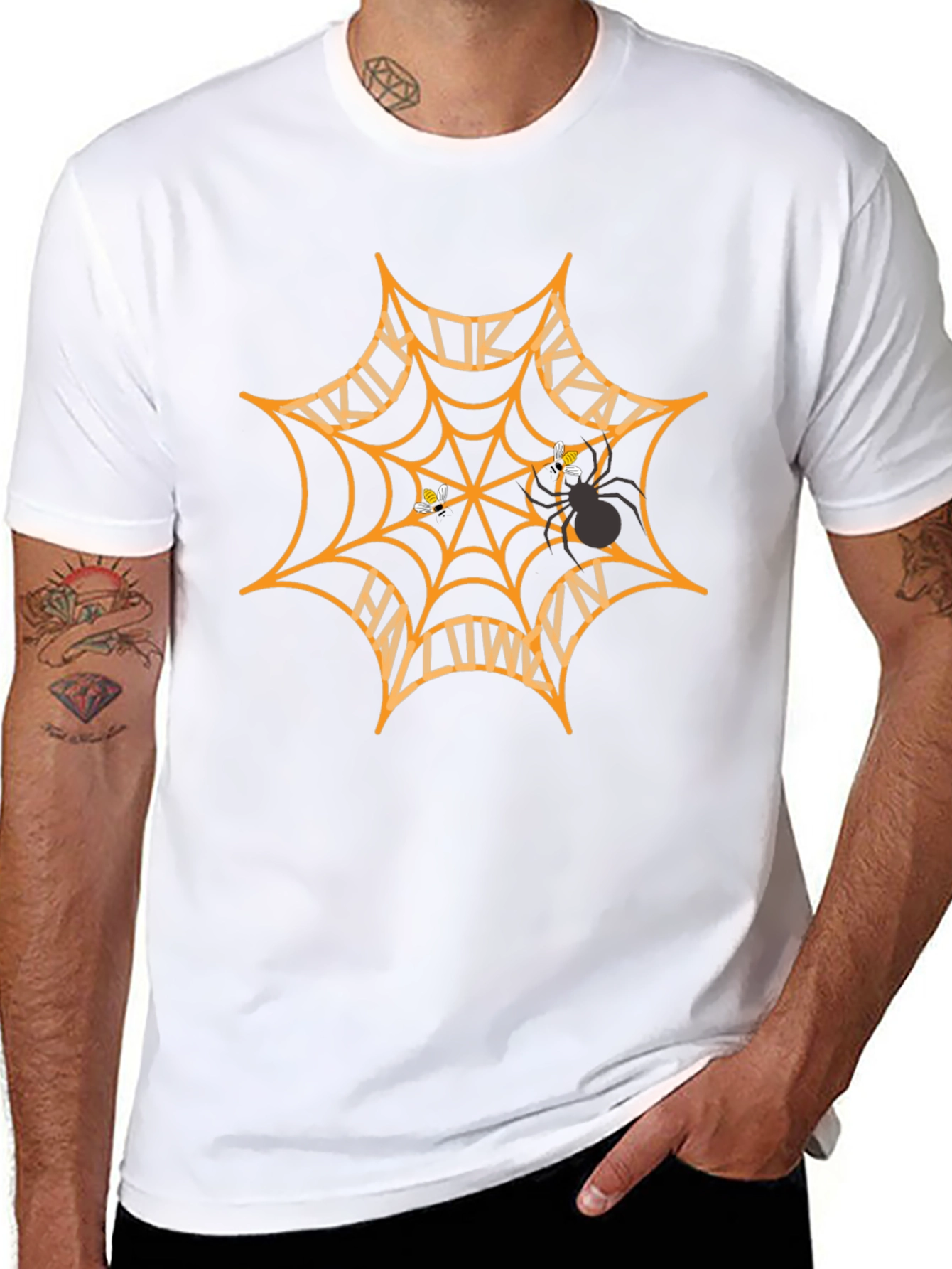 Spooky Spiderweb Halloween T-Shirt