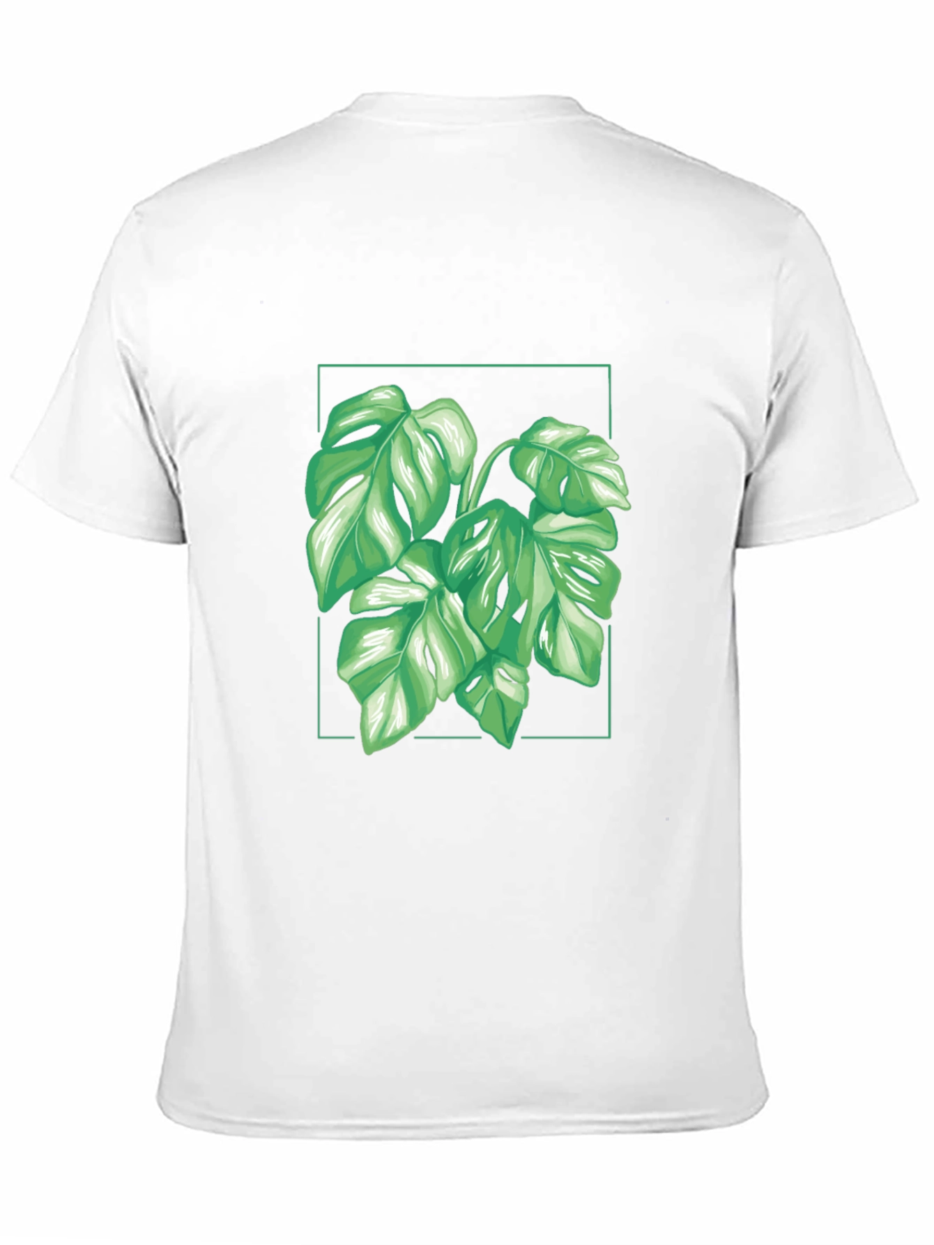 Tropical Monstera Leaf Black T-Shirt