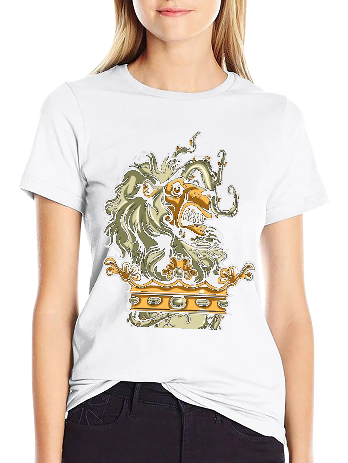 Lion Crown Graphic Black T-Shirt