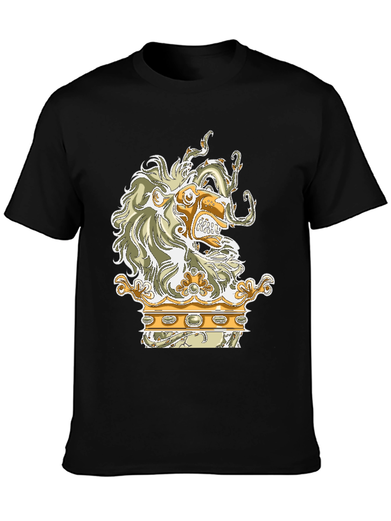 Lion Crown Graphic Black T-Shirt