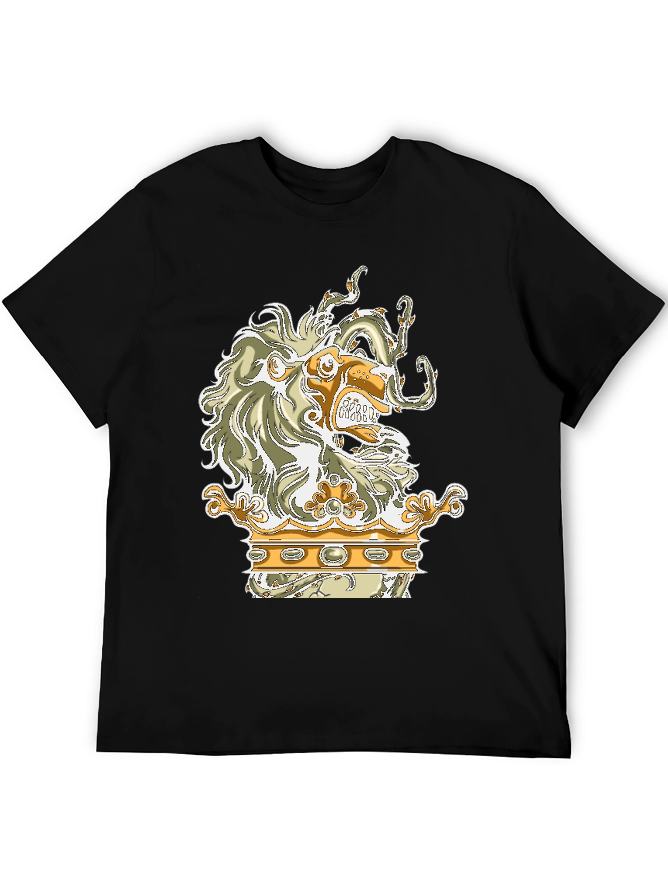 Lion Crown Graphic Black T-Shirt