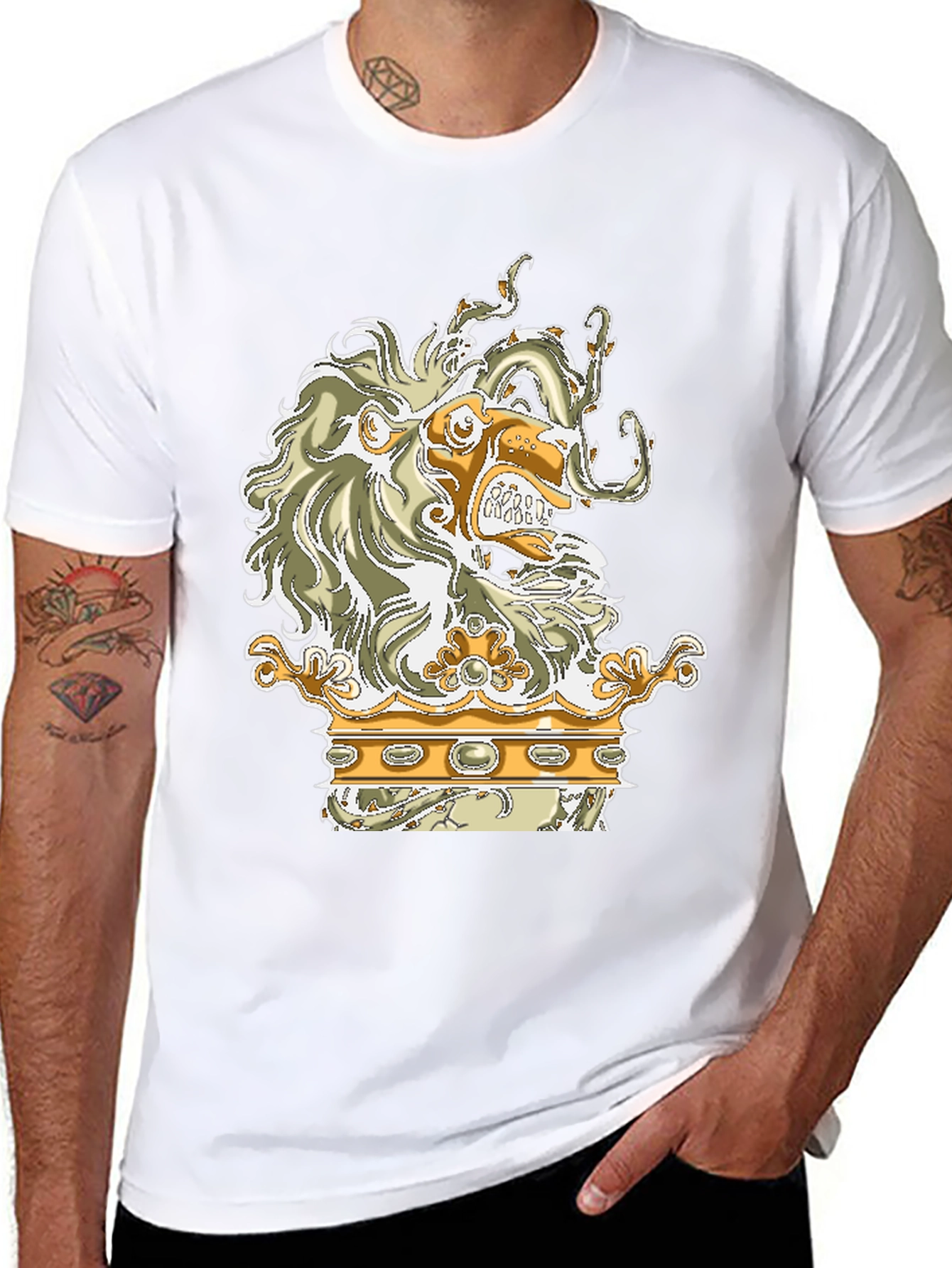 Lion Crown Graphic Black T-Shirt