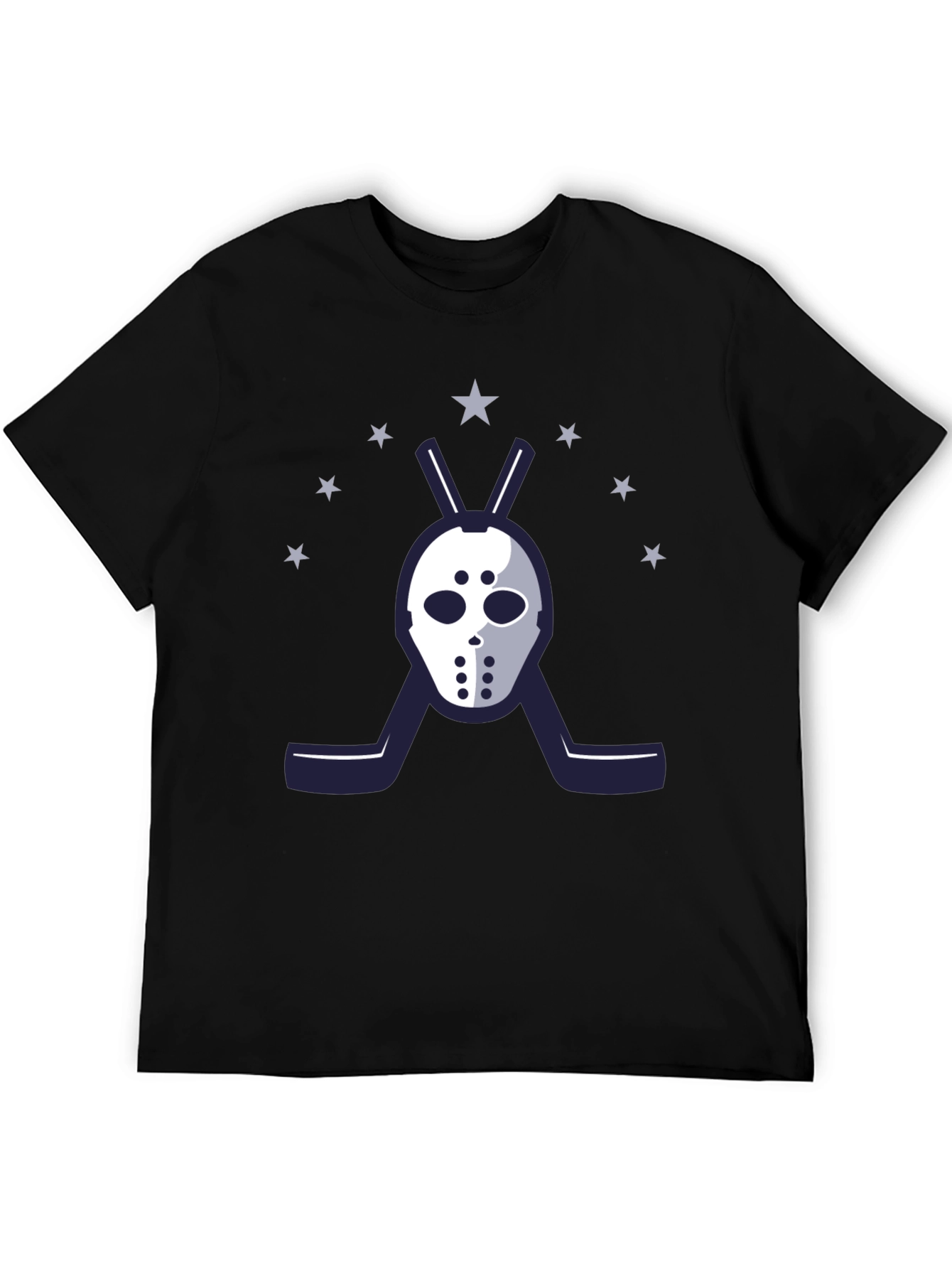 Hockey Mask Graphic T-Shirt - Starry Design