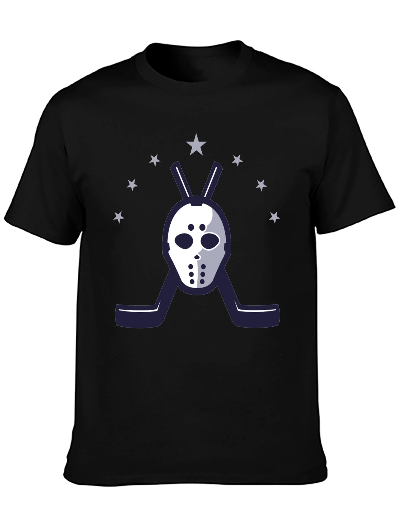 Hockey Mask Graphic T-Shirt - Starry Design