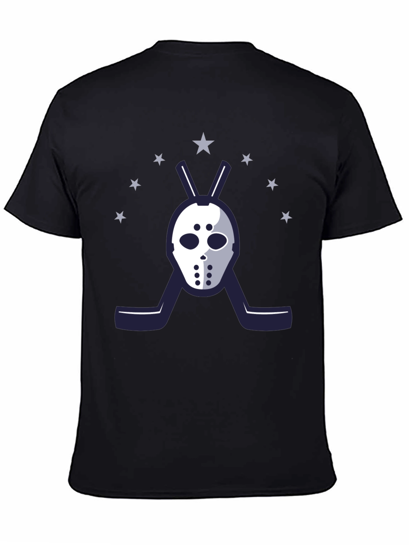 Hockey Mask Graphic T-Shirt - Starry Design