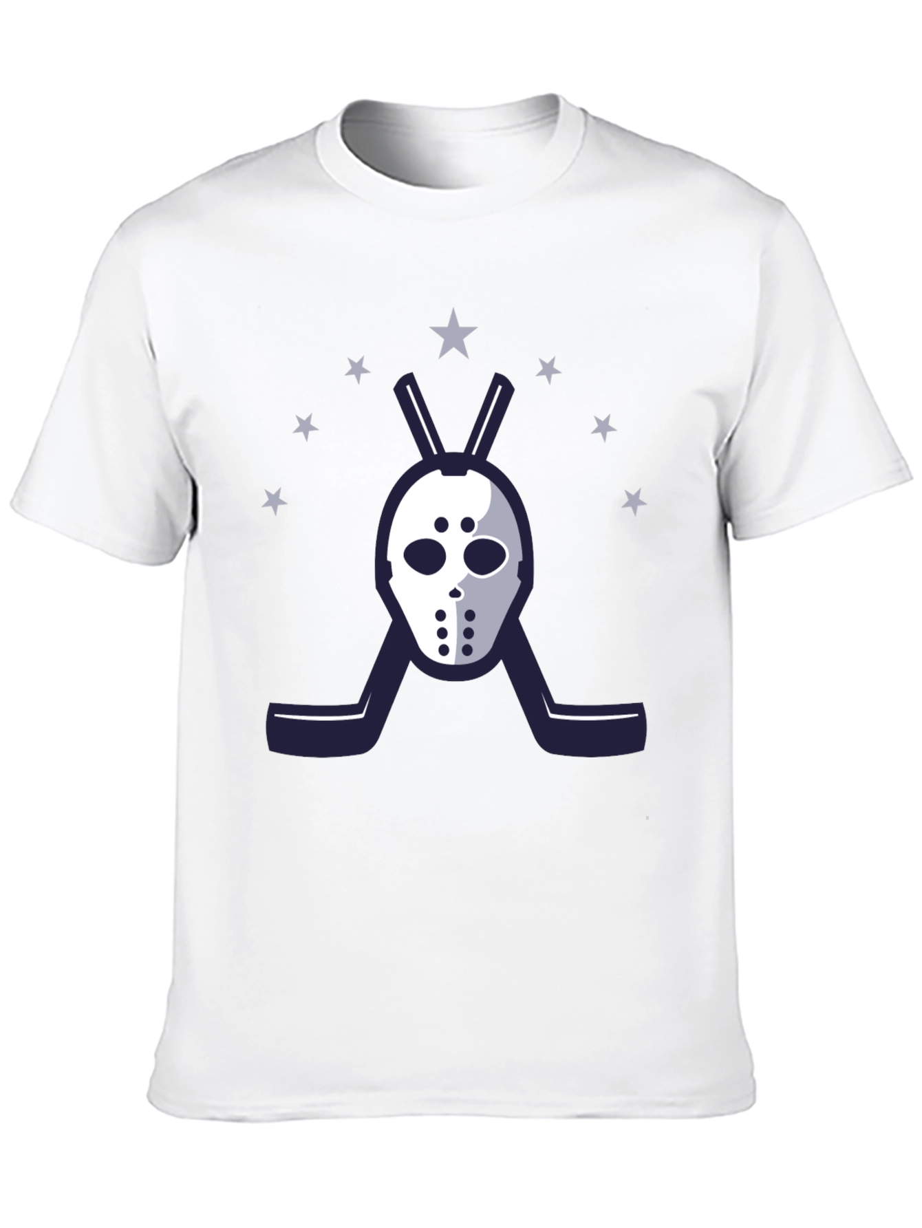Hockey Mask Graphic T-Shirt - Starry Design