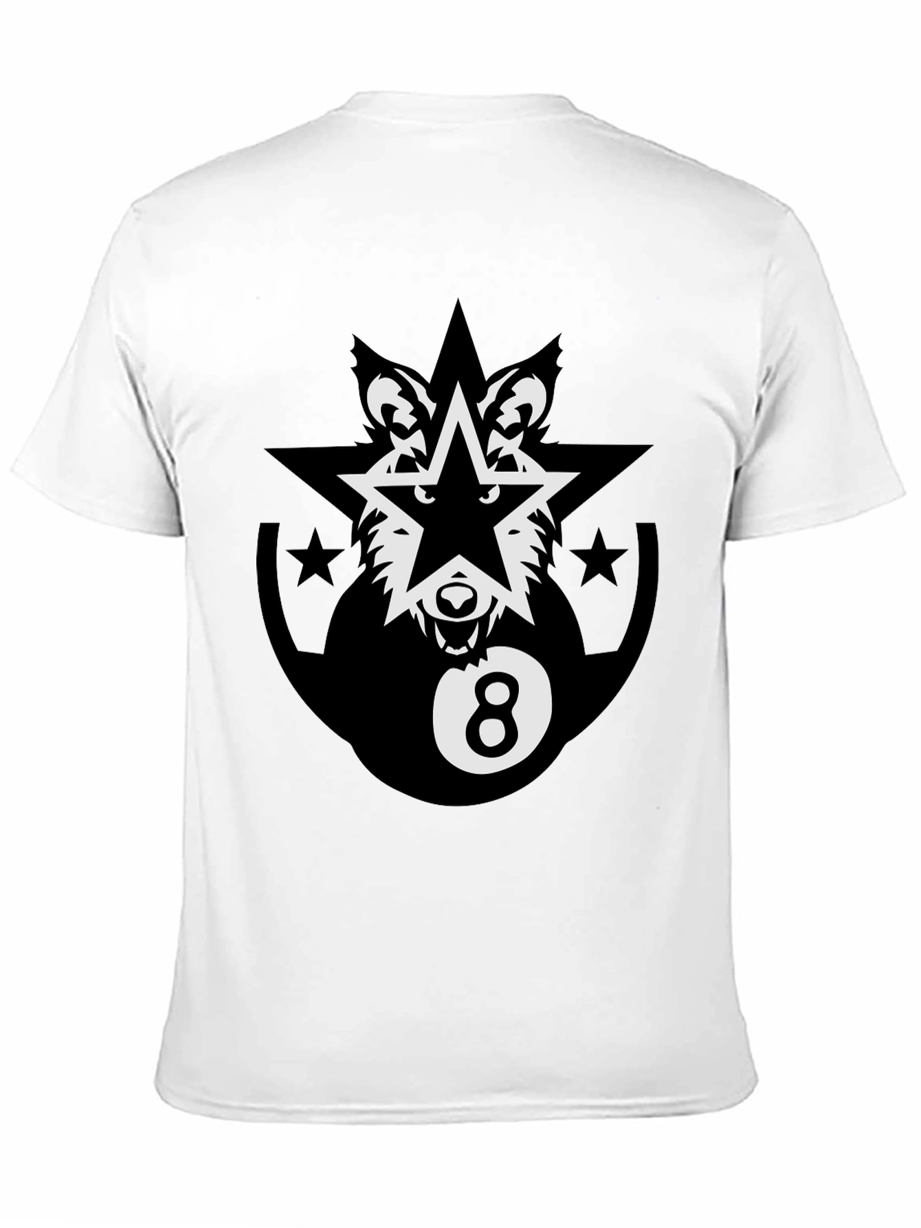 Black Wolf Star 8-Ball Graphic Tee