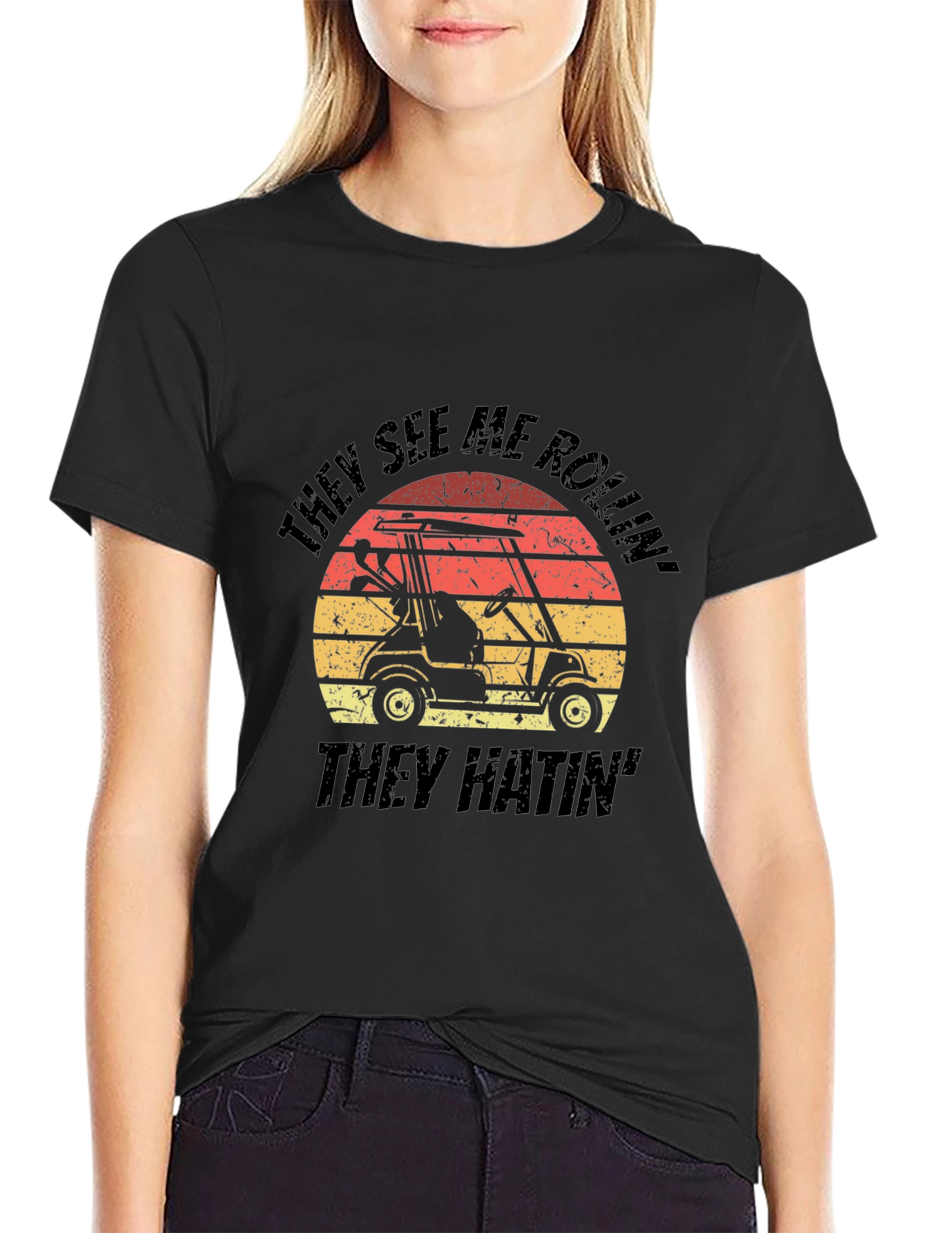 Golf Cart T-Shirt - They See Me Rollin Tee