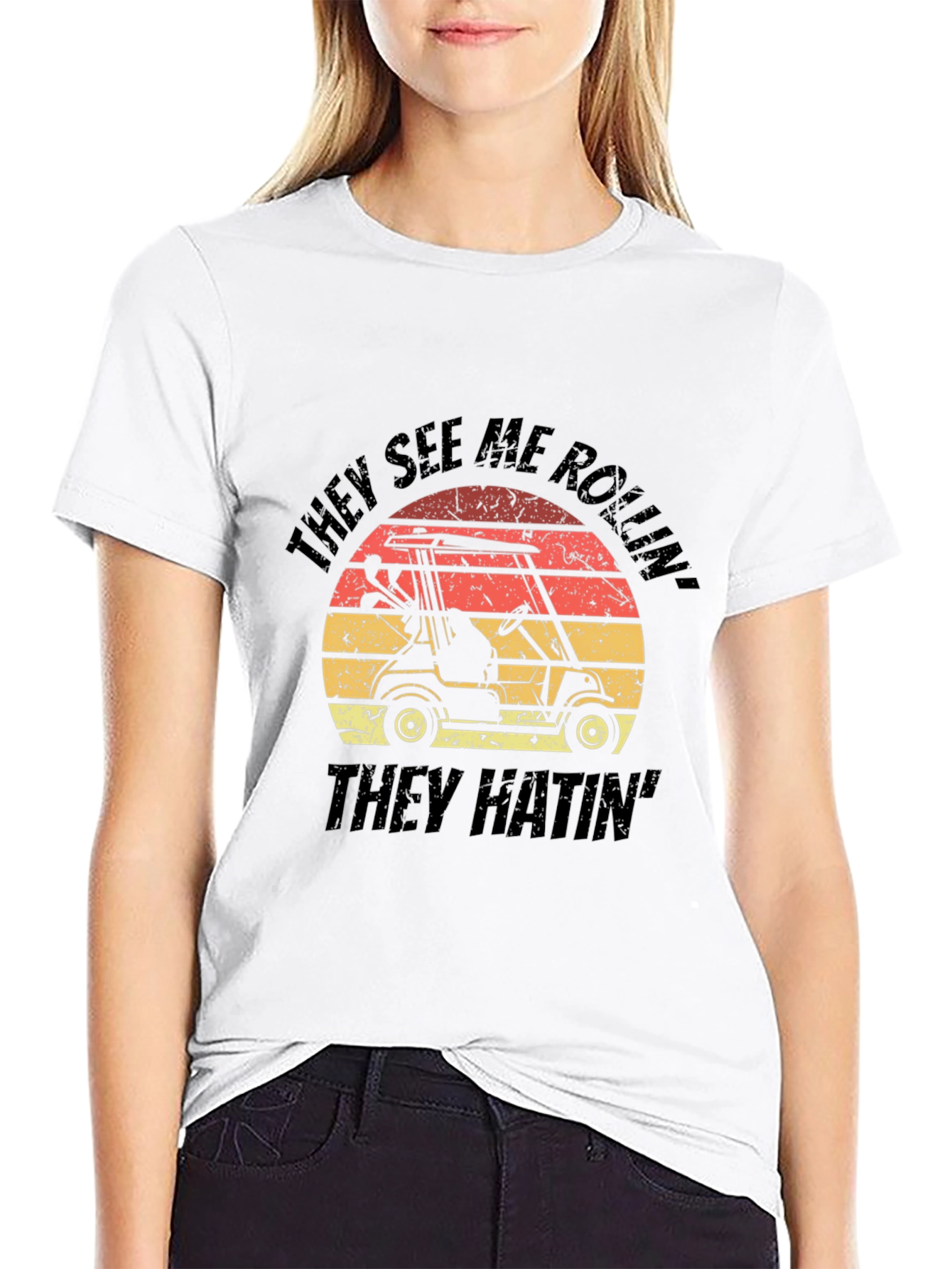 Golf Cart T-Shirt - They See Me Rollin Tee